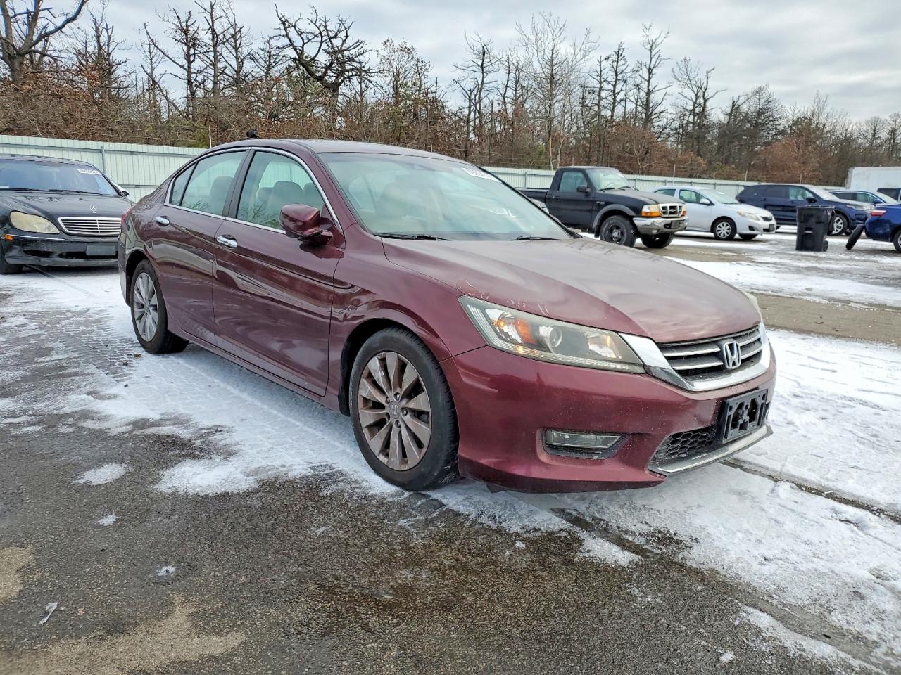 2013 Honda Accord Exl Maroon vin: 1HGCR2F83DA254315