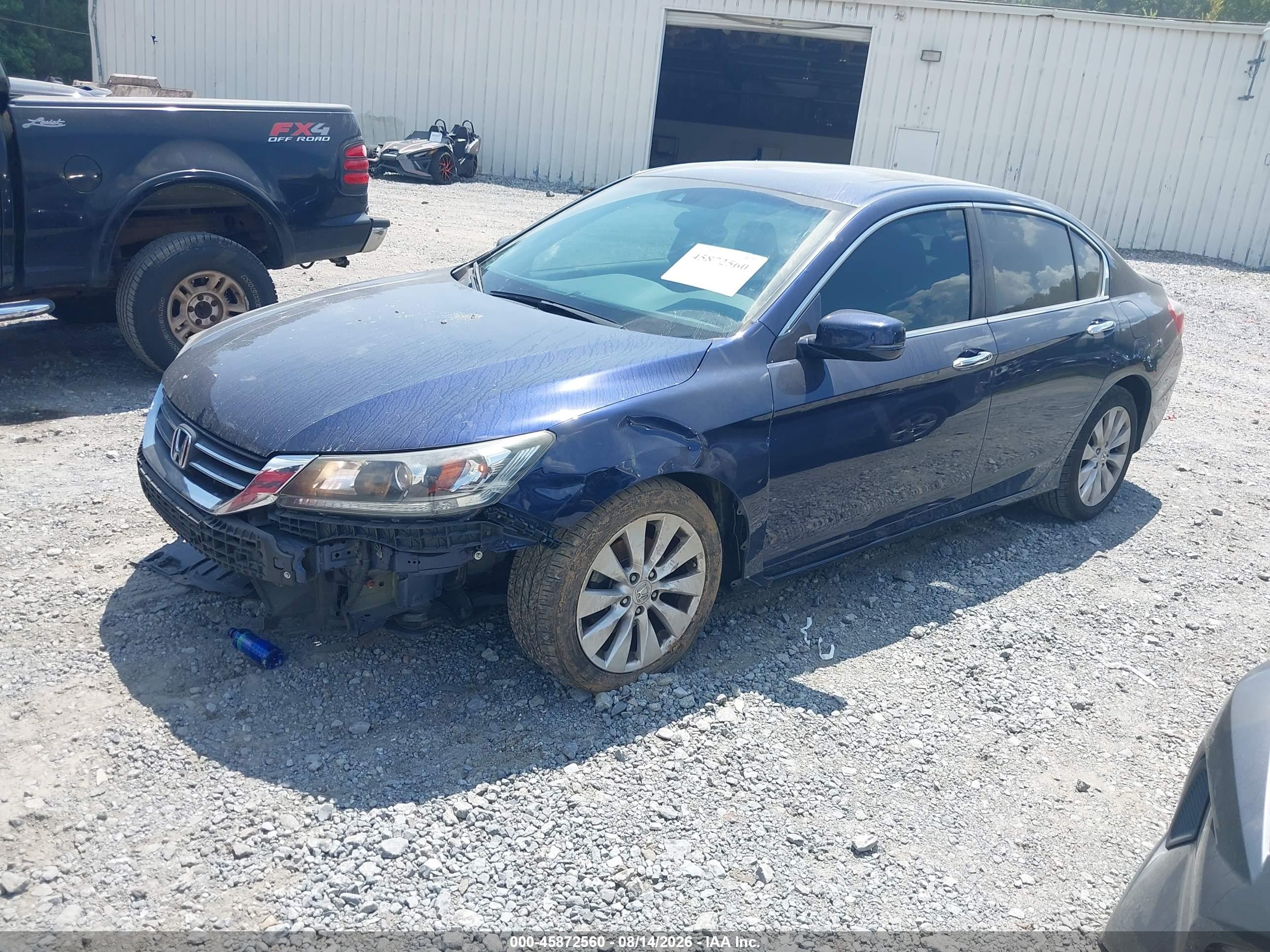 2013 Honda Accord Ex-l Blue vin: 1HGCR2F83DA273849
