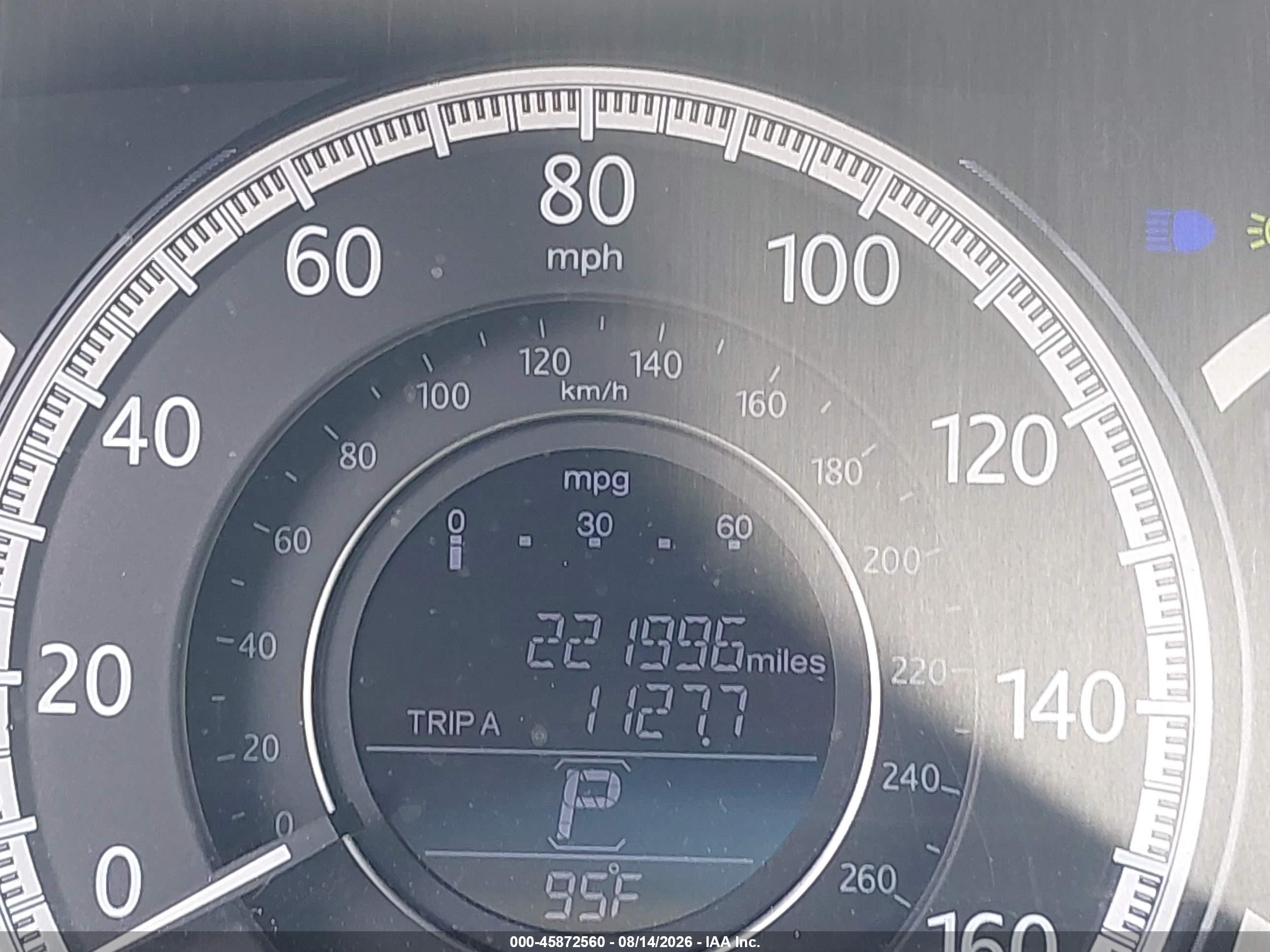 2013 Honda Accord Ex-l Blue vin: 1HGCR2F83DA273849