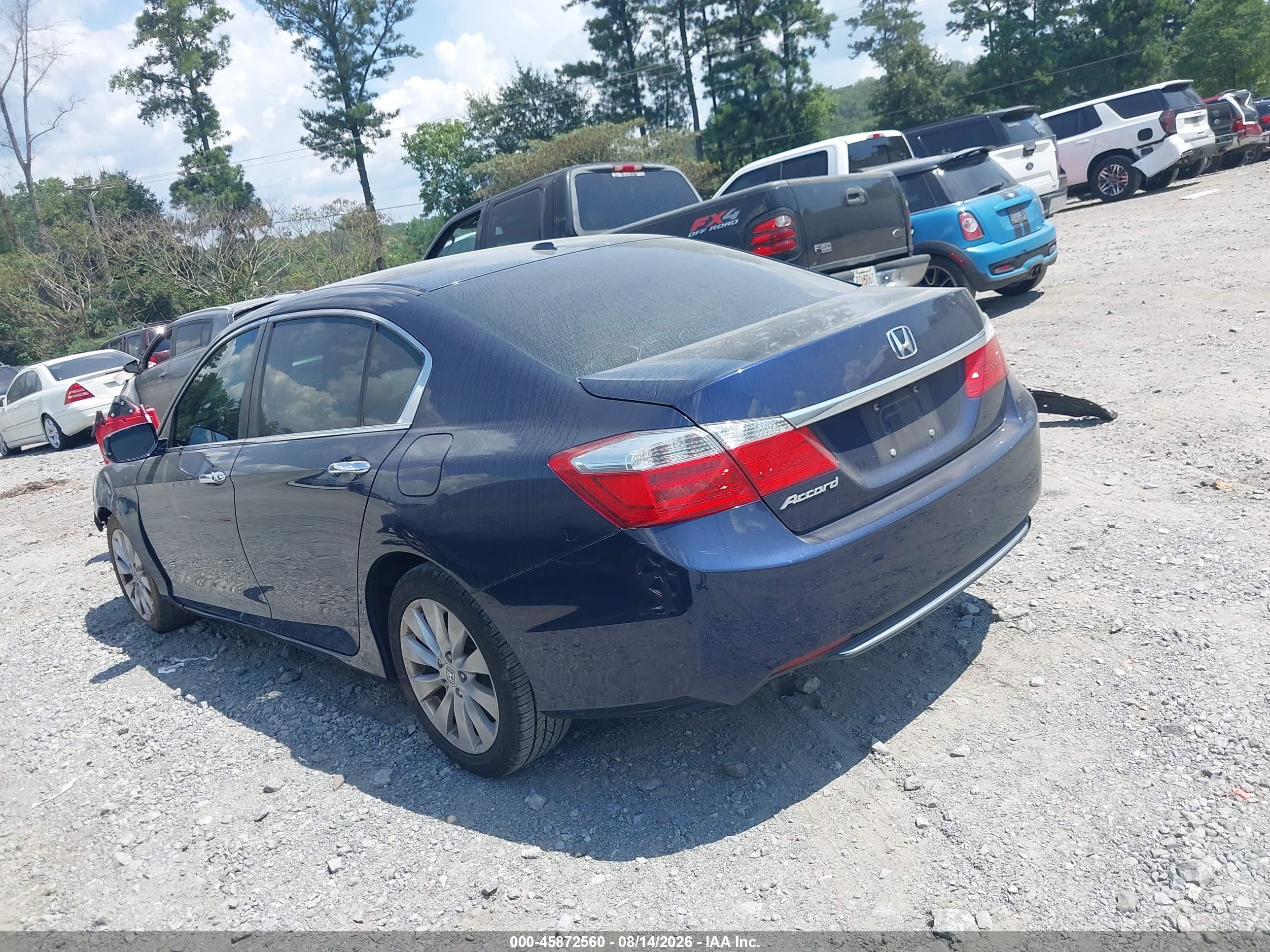 2013 Honda Accord Ex-l Blue vin: 1HGCR2F83DA273849