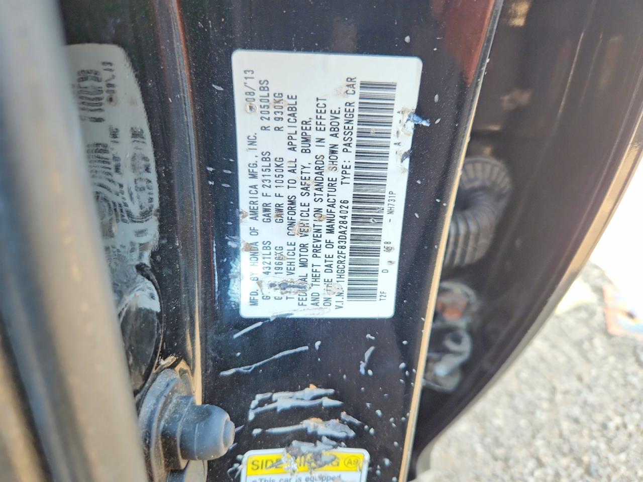 2013 Honda Accord Exl Черный vin: 1HGCR2F83DA284026