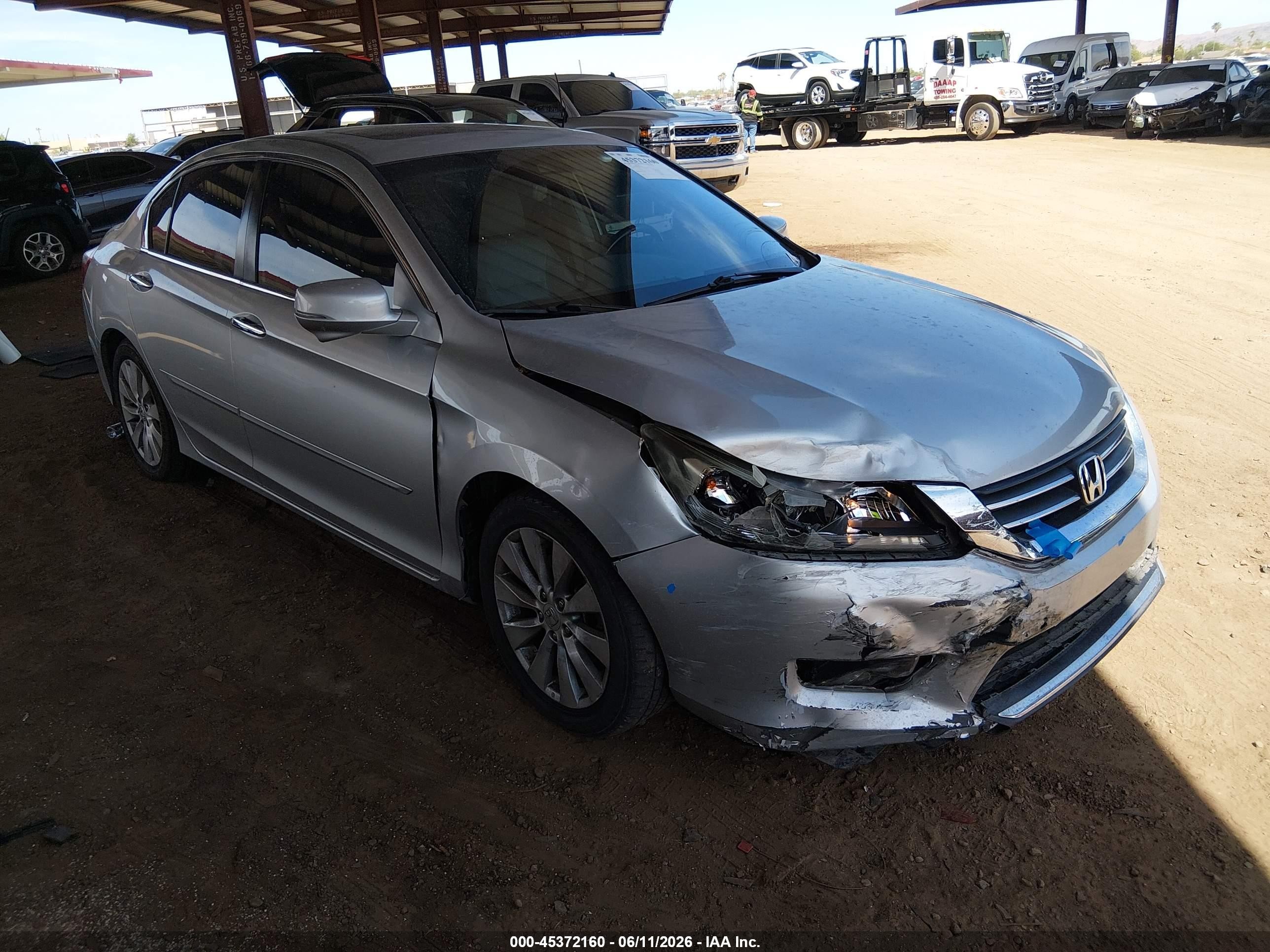 2014 Honda Accord Ex-l Gray vin: 1HGCR2F83EA023044