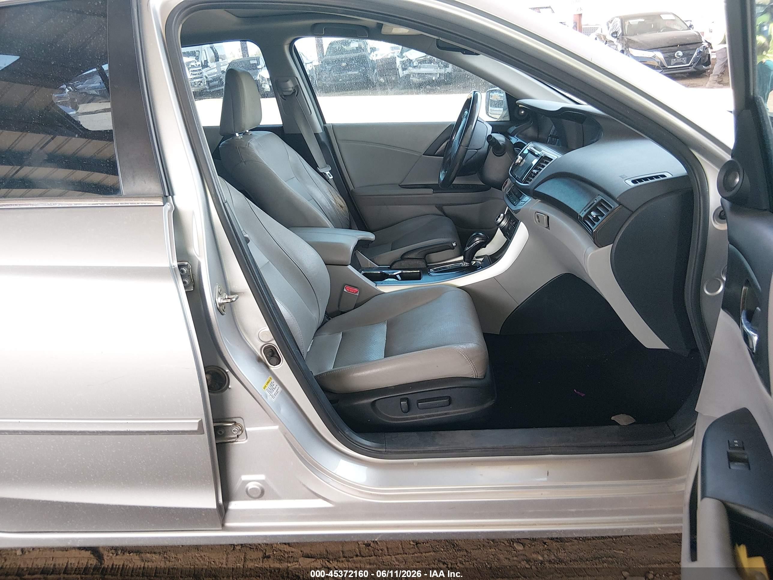 2014 Honda Accord Ex-l Gray vin: 1HGCR2F83EA023044