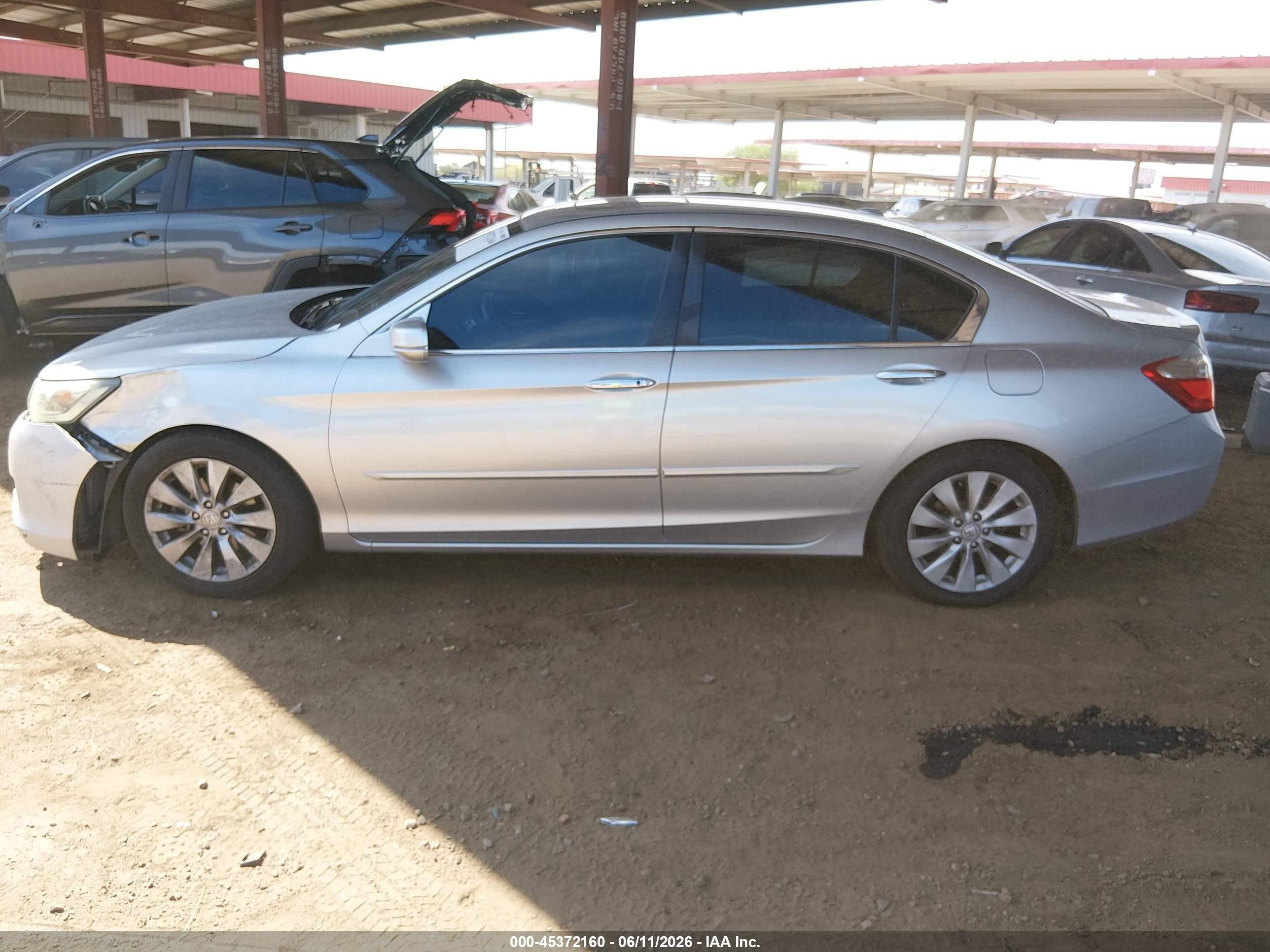 2014 Honda Accord Ex-l Gray vin: 1HGCR2F83EA023044