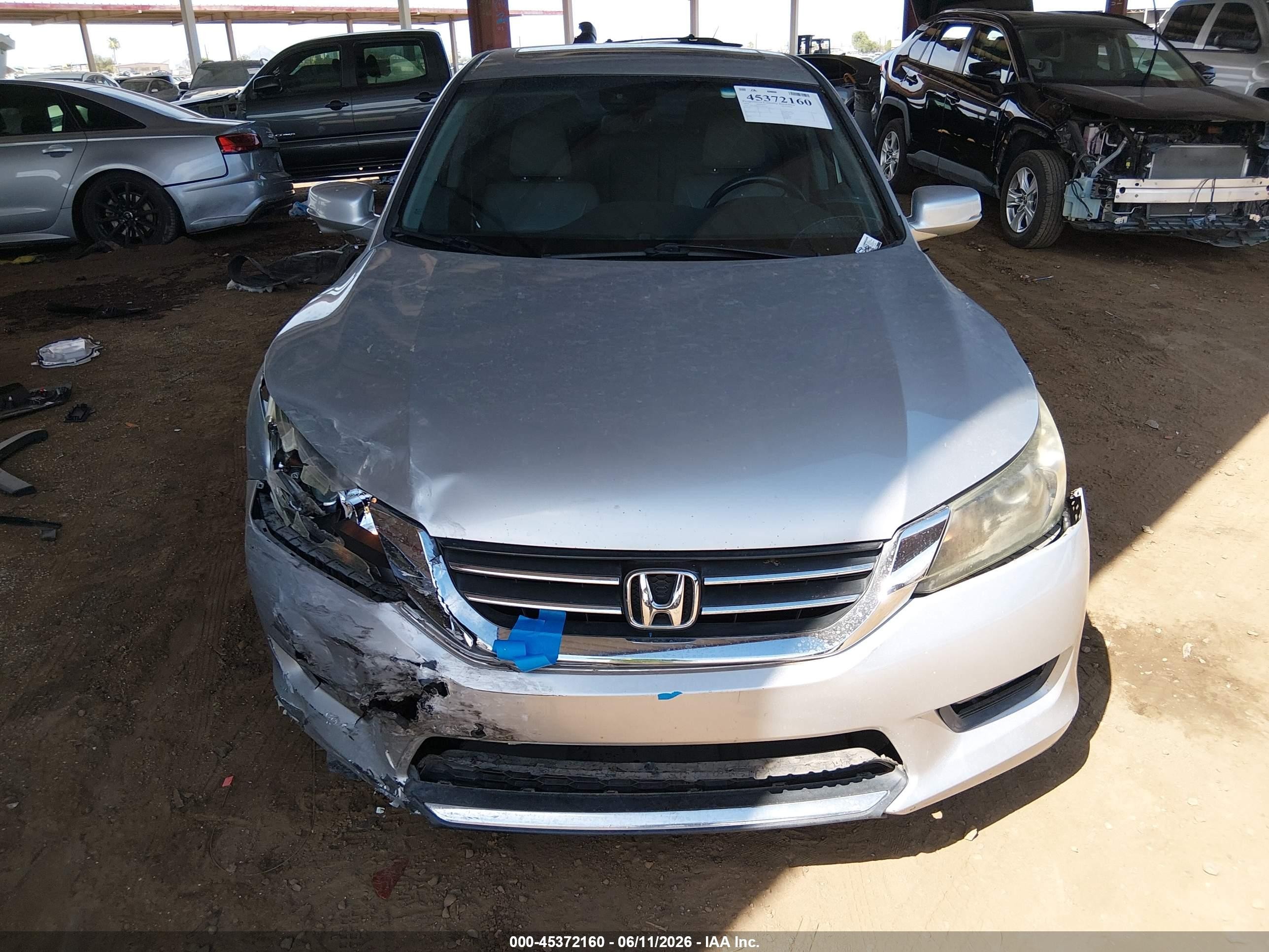 2014 Honda Accord Ex-l Gray vin: 1HGCR2F83EA023044