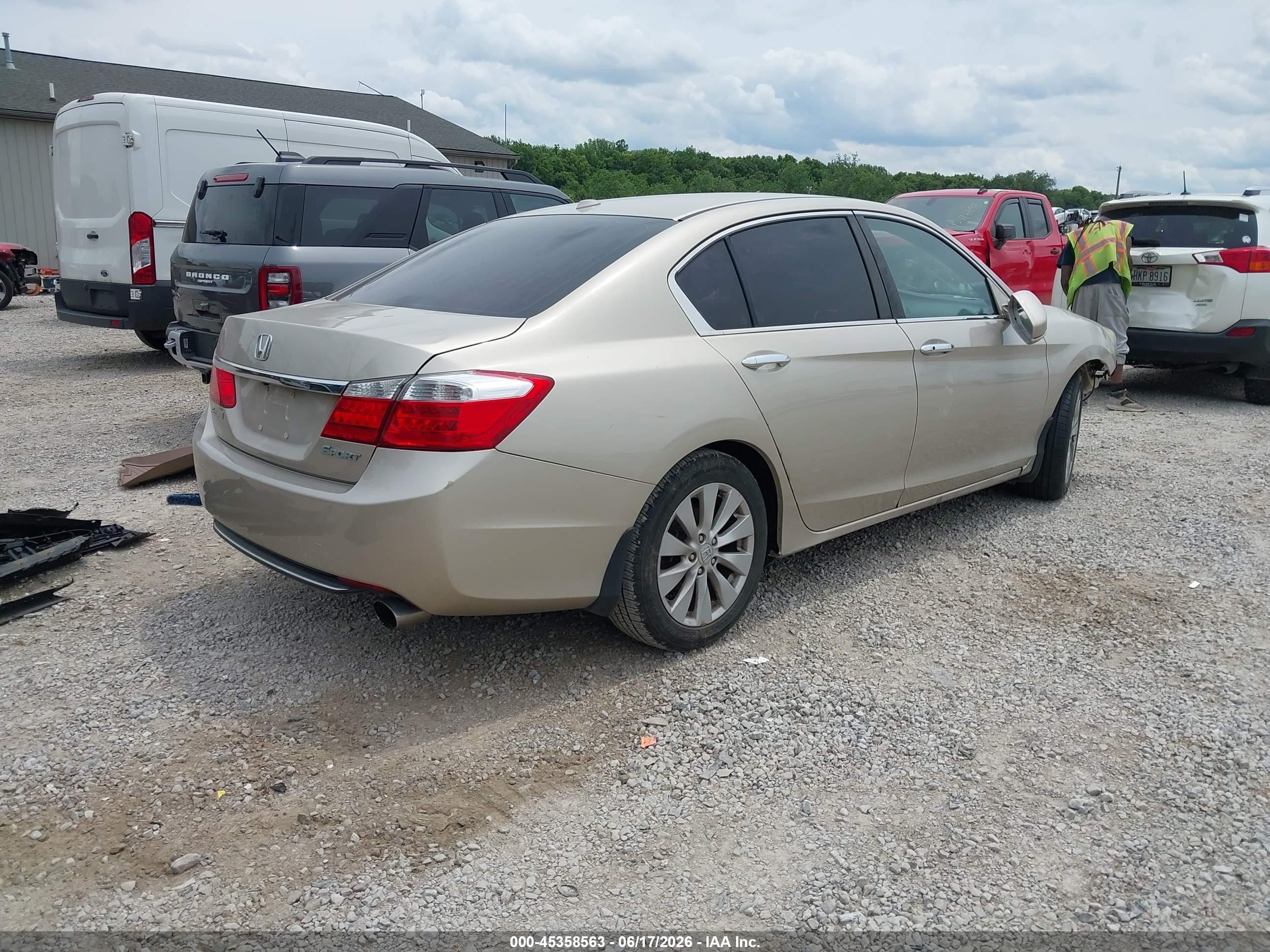 2014 Honda Accord Ex-l Gold vin: 1HGCR2F83EA053354