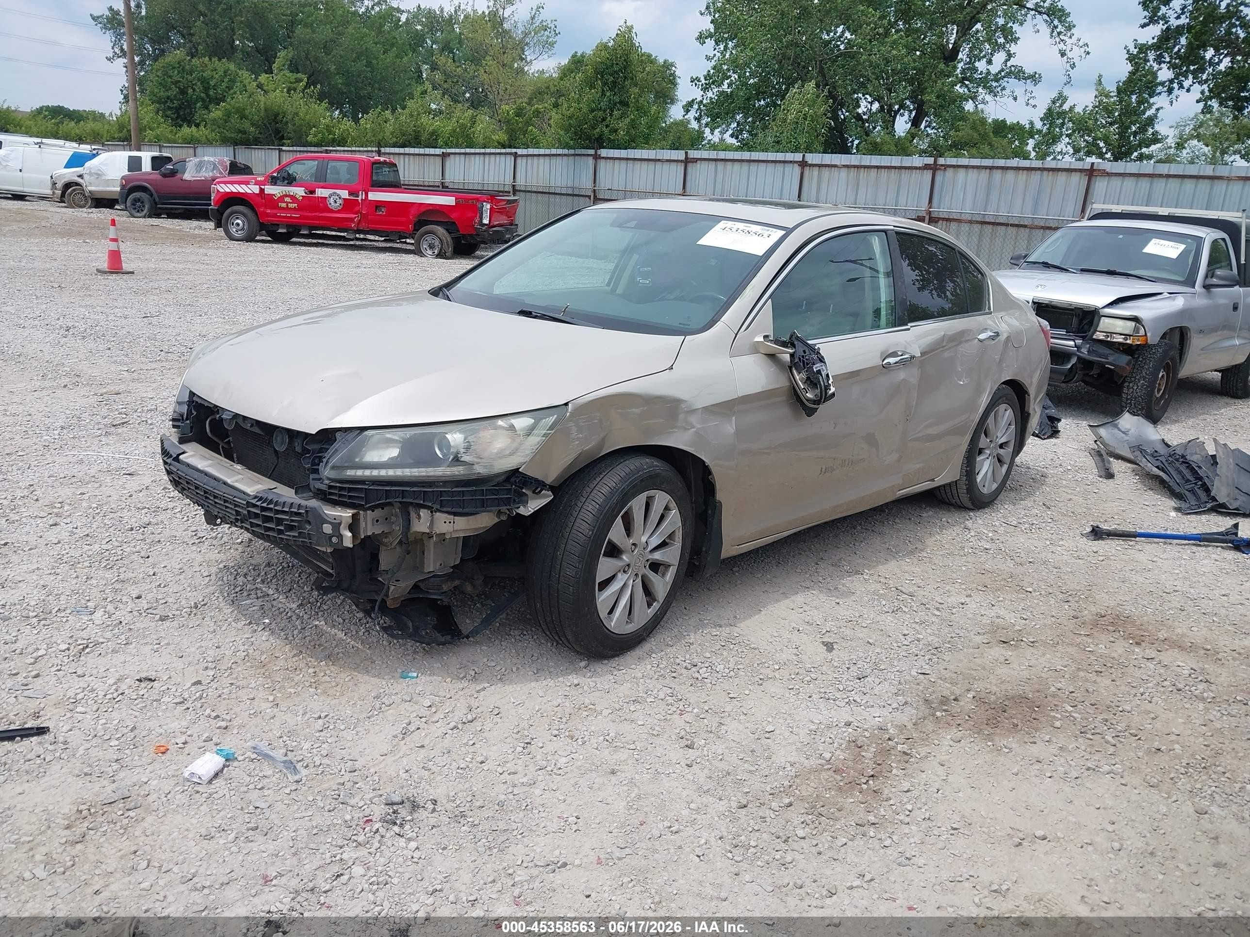 2014 Honda Accord Ex-l Gold vin: 1HGCR2F83EA053354