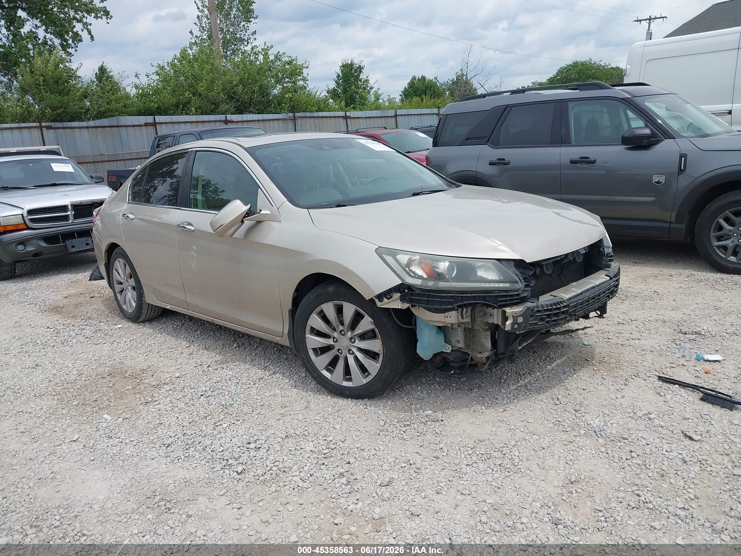 2014 Honda Accord Ex-l Gold vin: 1HGCR2F83EA053354