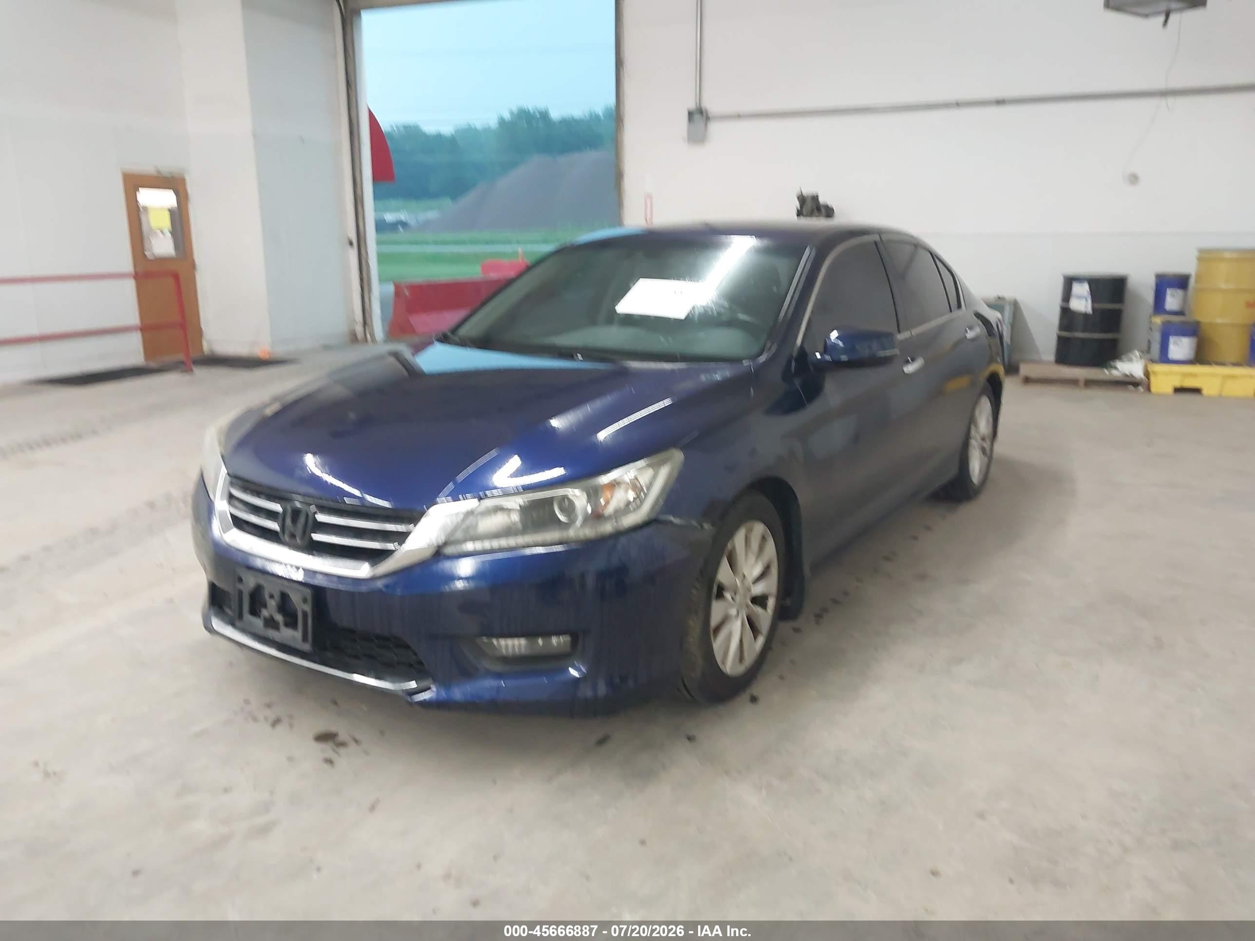 2014 Honda Accord Ex-l Blue vin: 1HGCR2F83EA096401