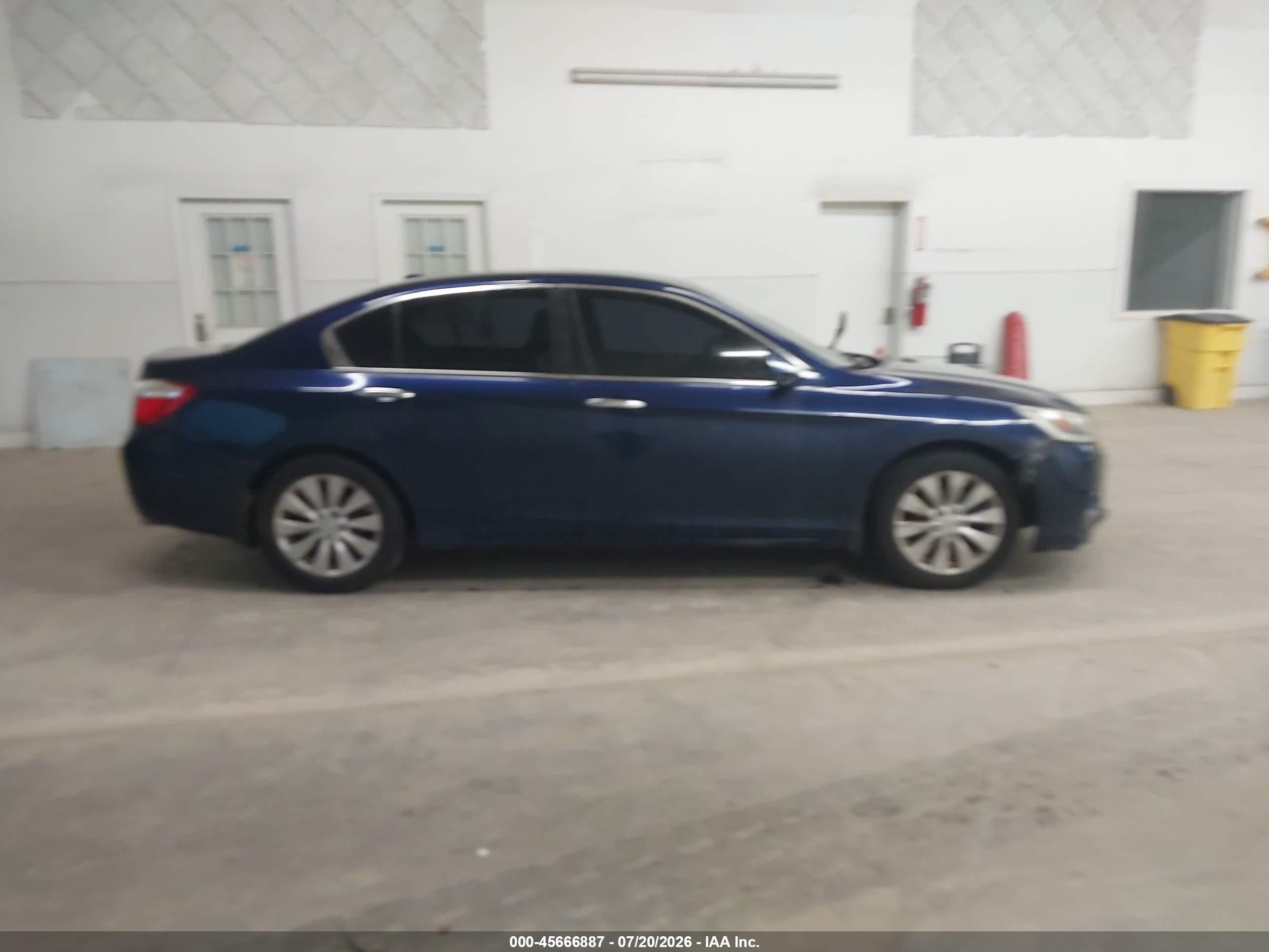 2014 Honda Accord Ex-l Blue vin: 1HGCR2F83EA096401