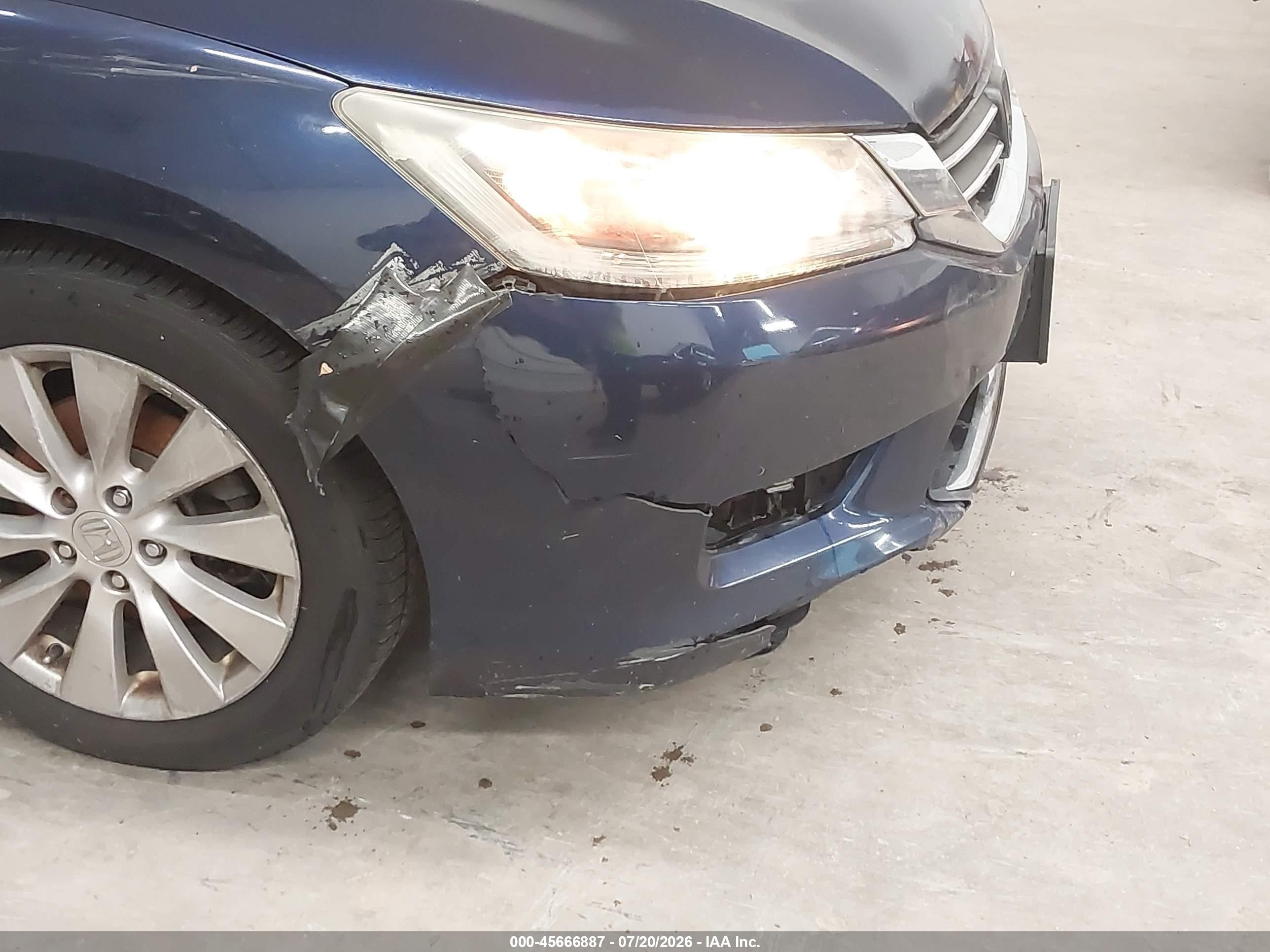 2014 Honda Accord Ex-l Blue vin: 1HGCR2F83EA096401