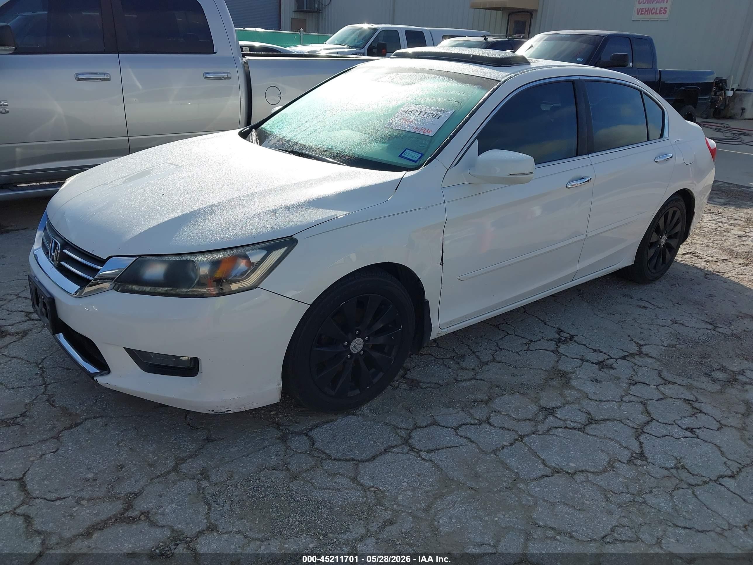 2014 Honda Accord Ex-l Белый vin: 1HGCR2F83EA097659