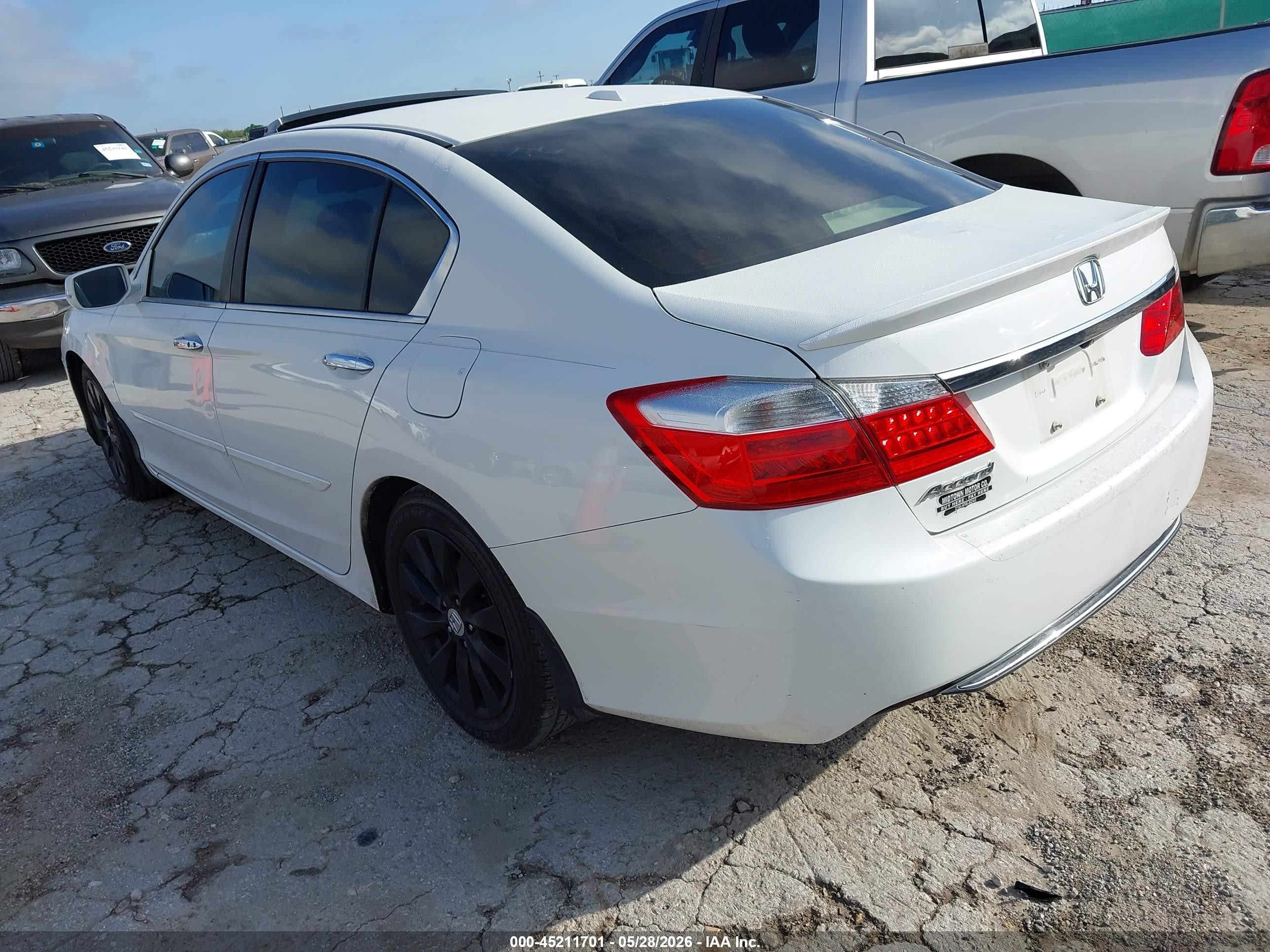 2014 Honda Accord Ex-l Белый vin: 1HGCR2F83EA097659