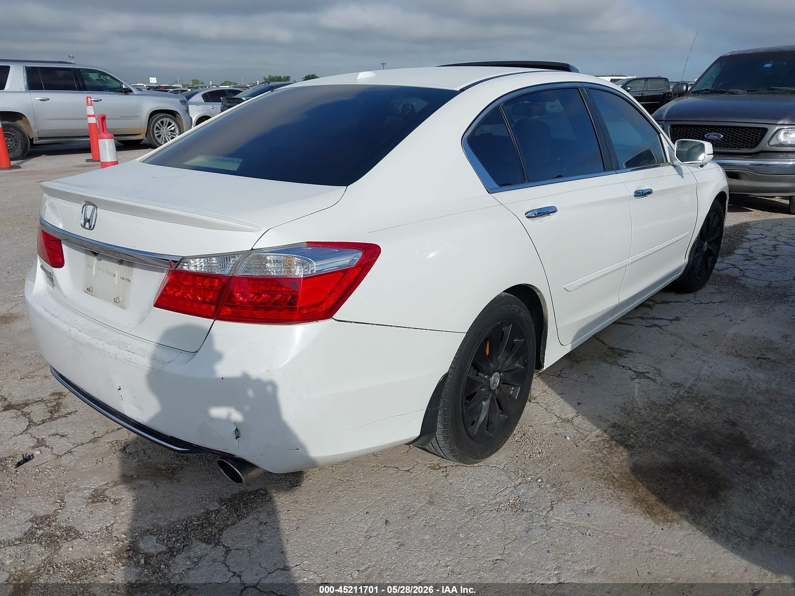2014 Honda Accord Ex-l Белый vin: 1HGCR2F83EA097659