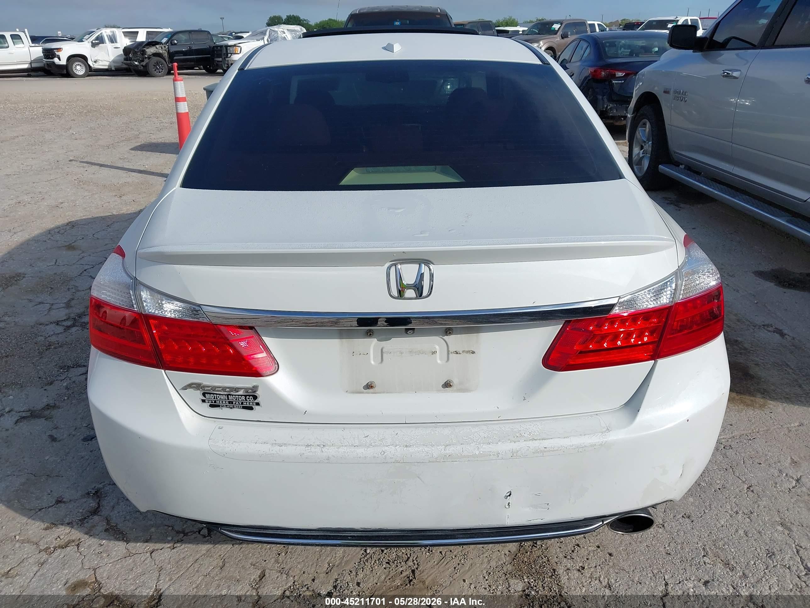 2014 Honda Accord Ex-l Белый vin: 1HGCR2F83EA097659