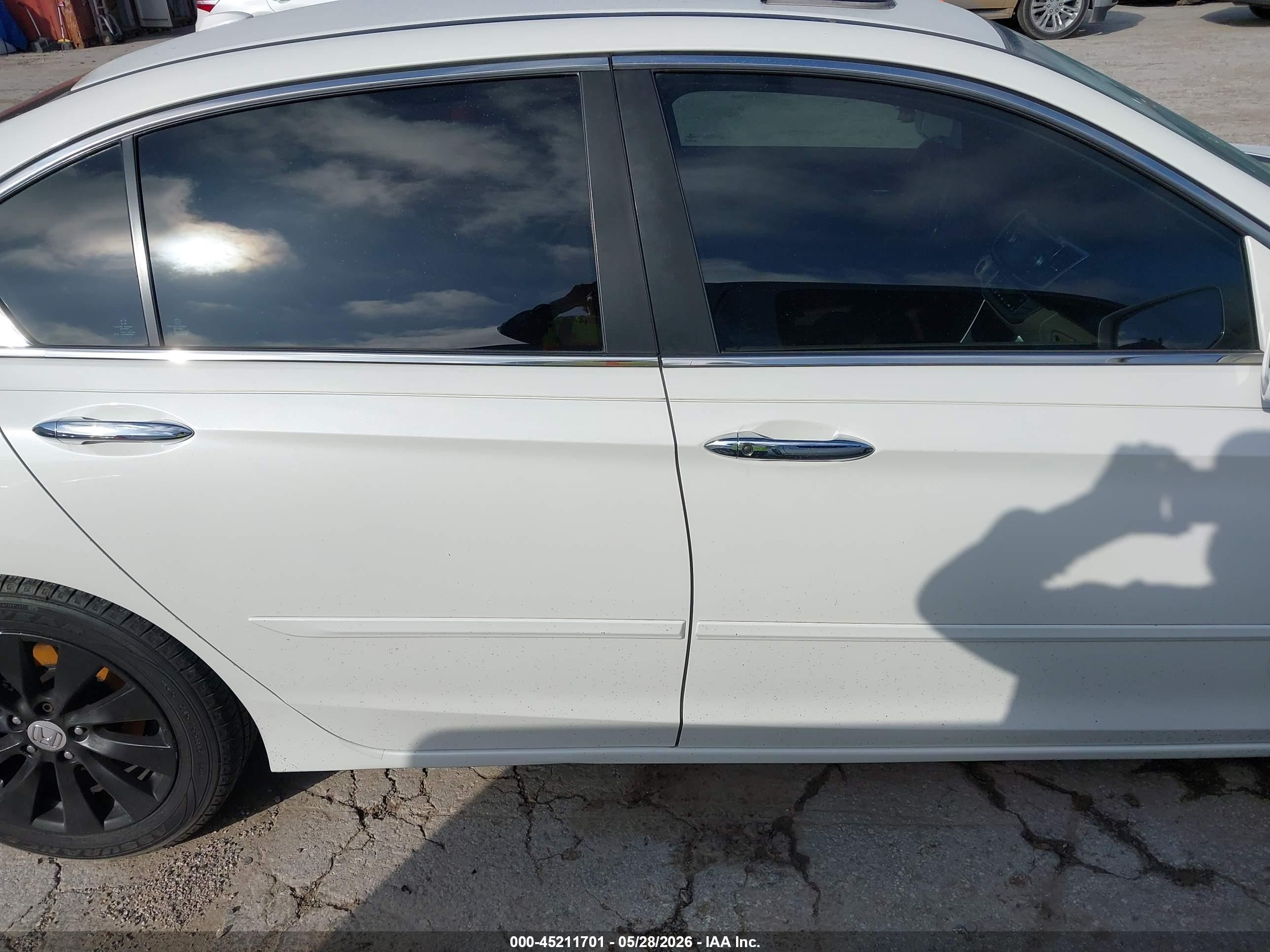 2014 Honda Accord Ex-l Белый vin: 1HGCR2F83EA097659