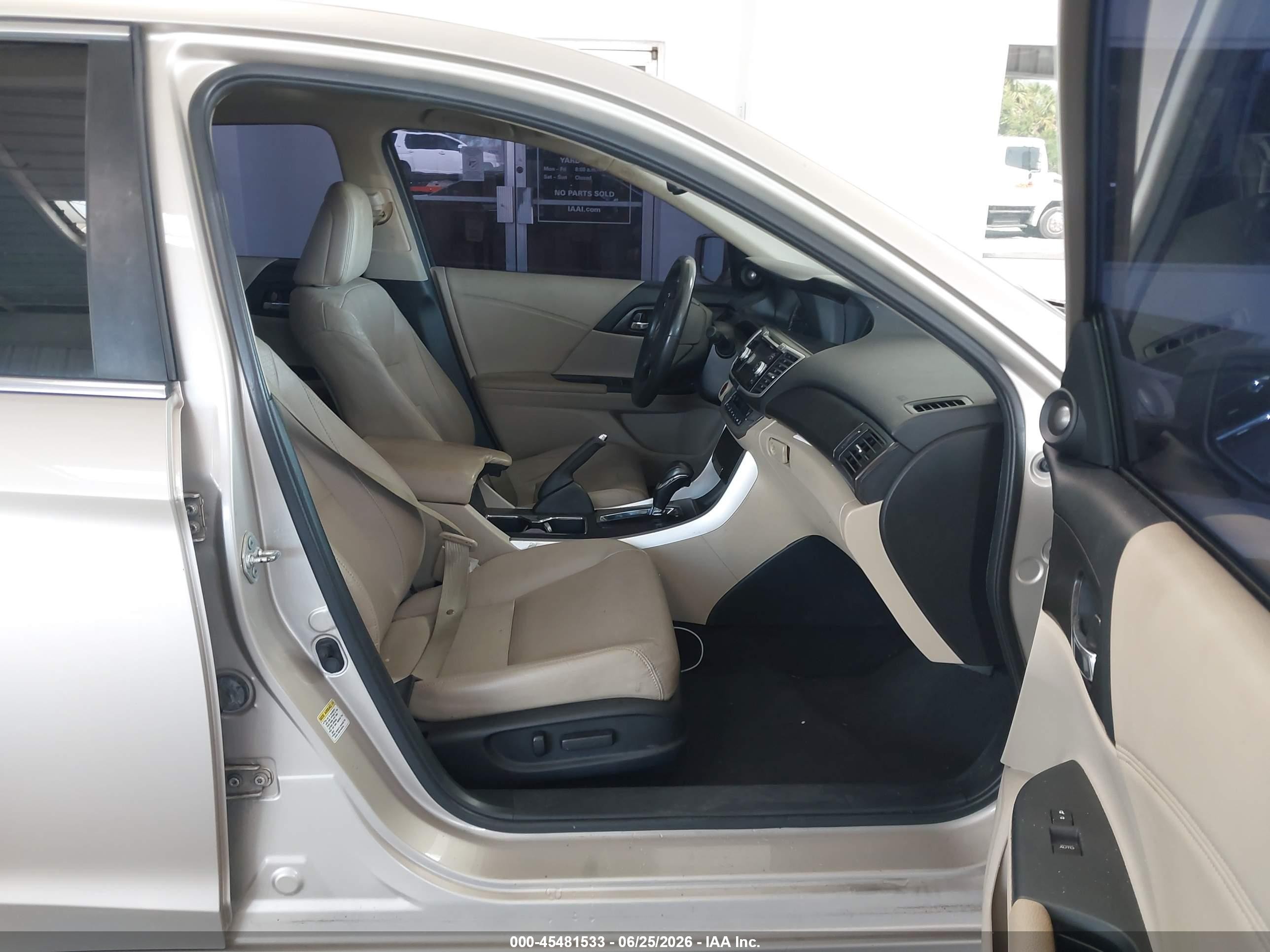 2014 Honda Accord Ex-l Champagne vin: 1HGCR2F83EA112984