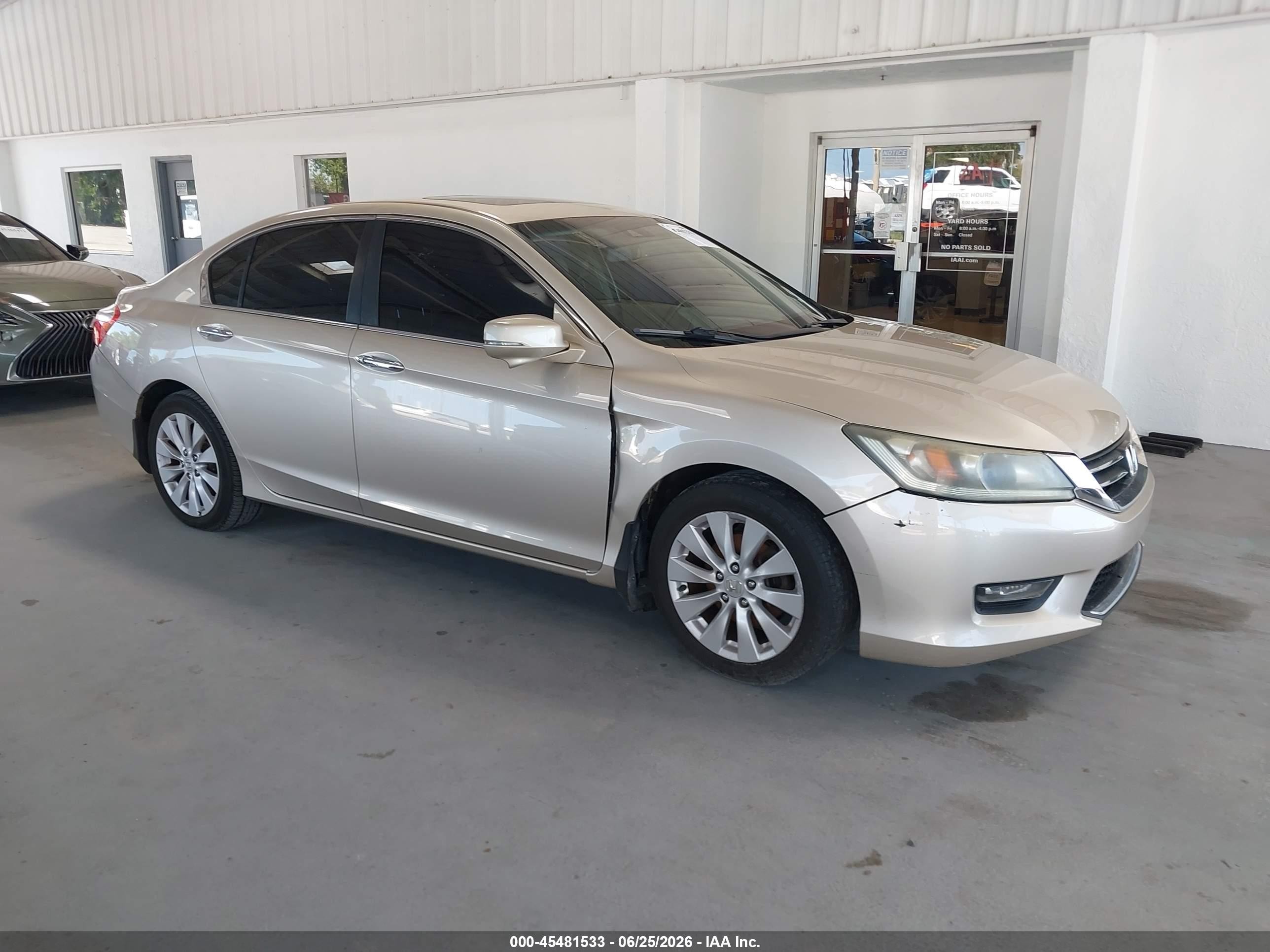 2014 Honda Accord Ex-l Champagne vin: 1HGCR2F83EA112984