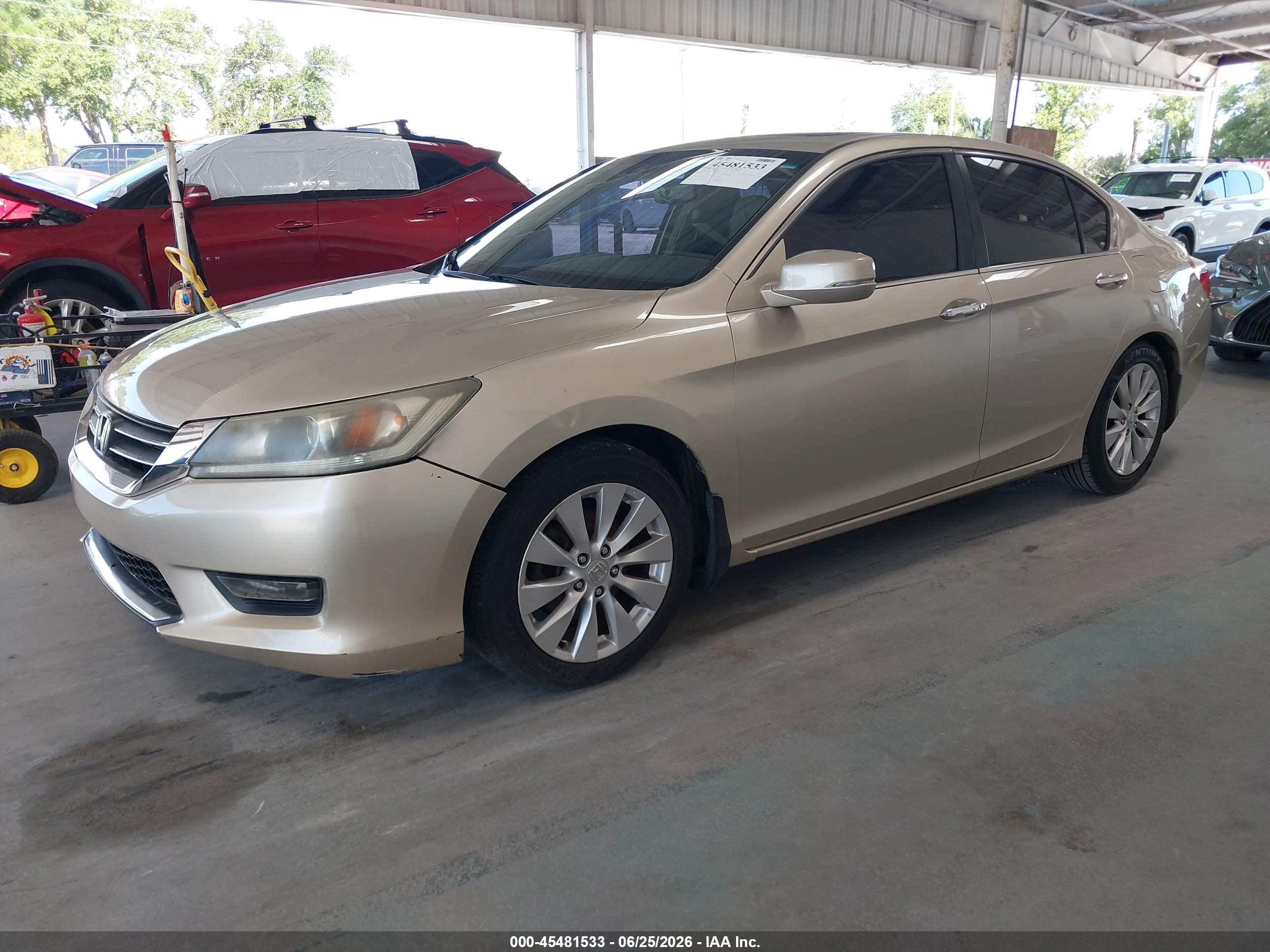 2014 Honda Accord Ex-l Champagne vin: 1HGCR2F83EA112984