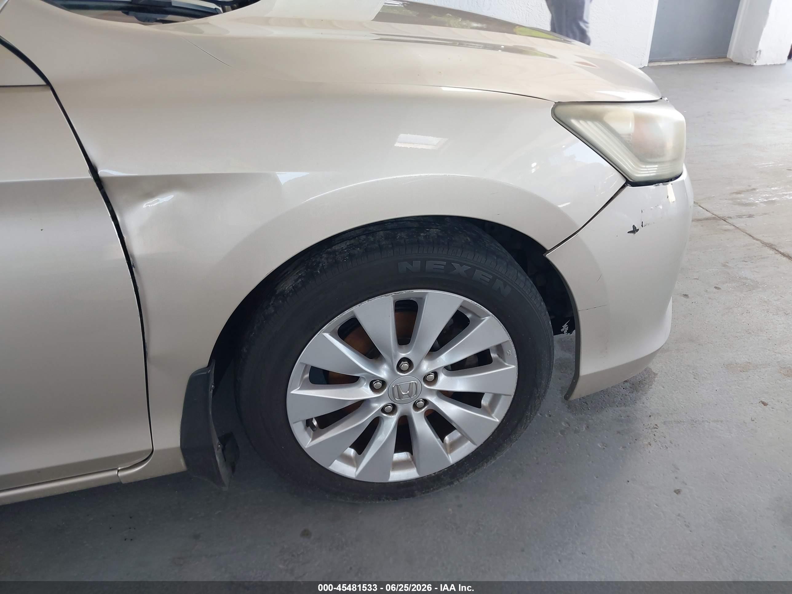 2014 Honda Accord Ex-l Champagne vin: 1HGCR2F83EA112984