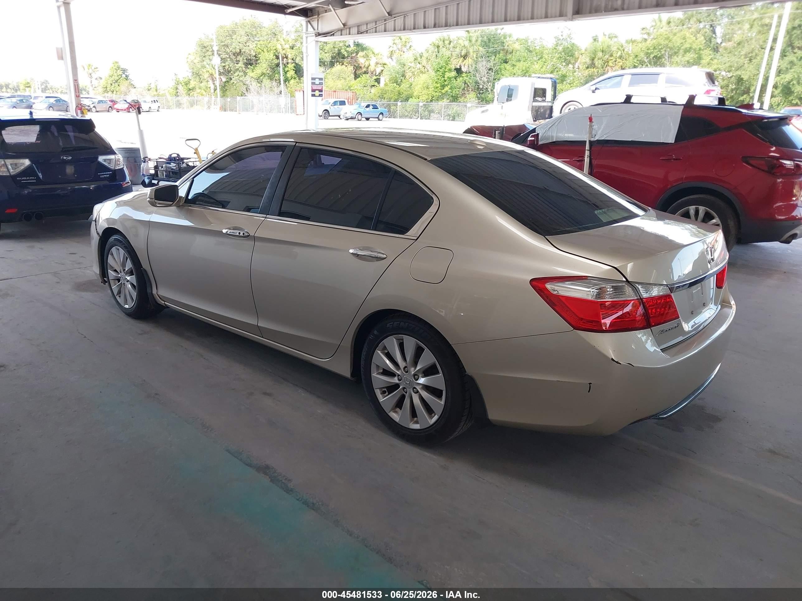 2014 Honda Accord Ex-l Champagne vin: 1HGCR2F83EA112984