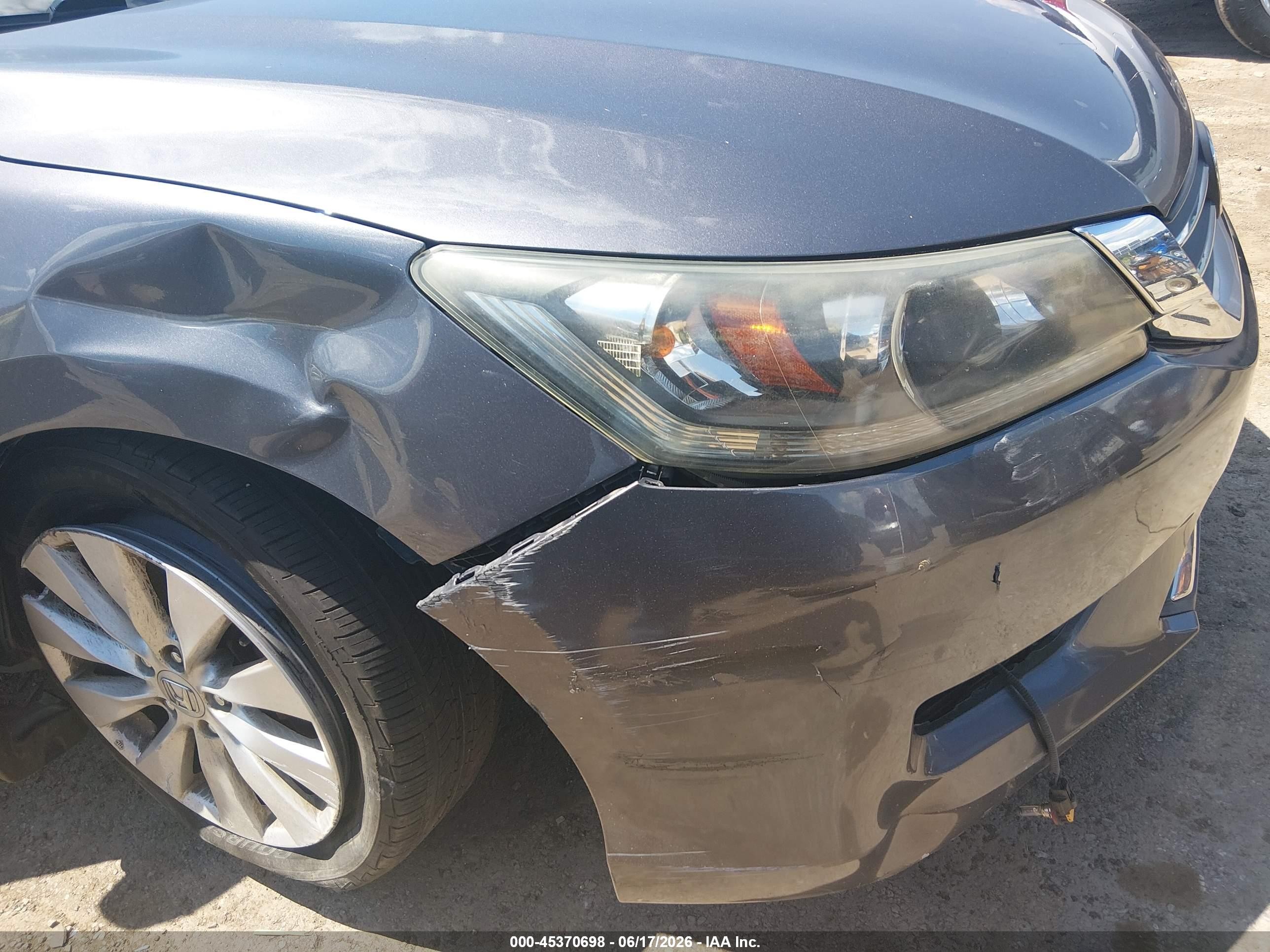 2014 Honda Accord Ex-l Gray vin: 1HGCR2F83EA220943