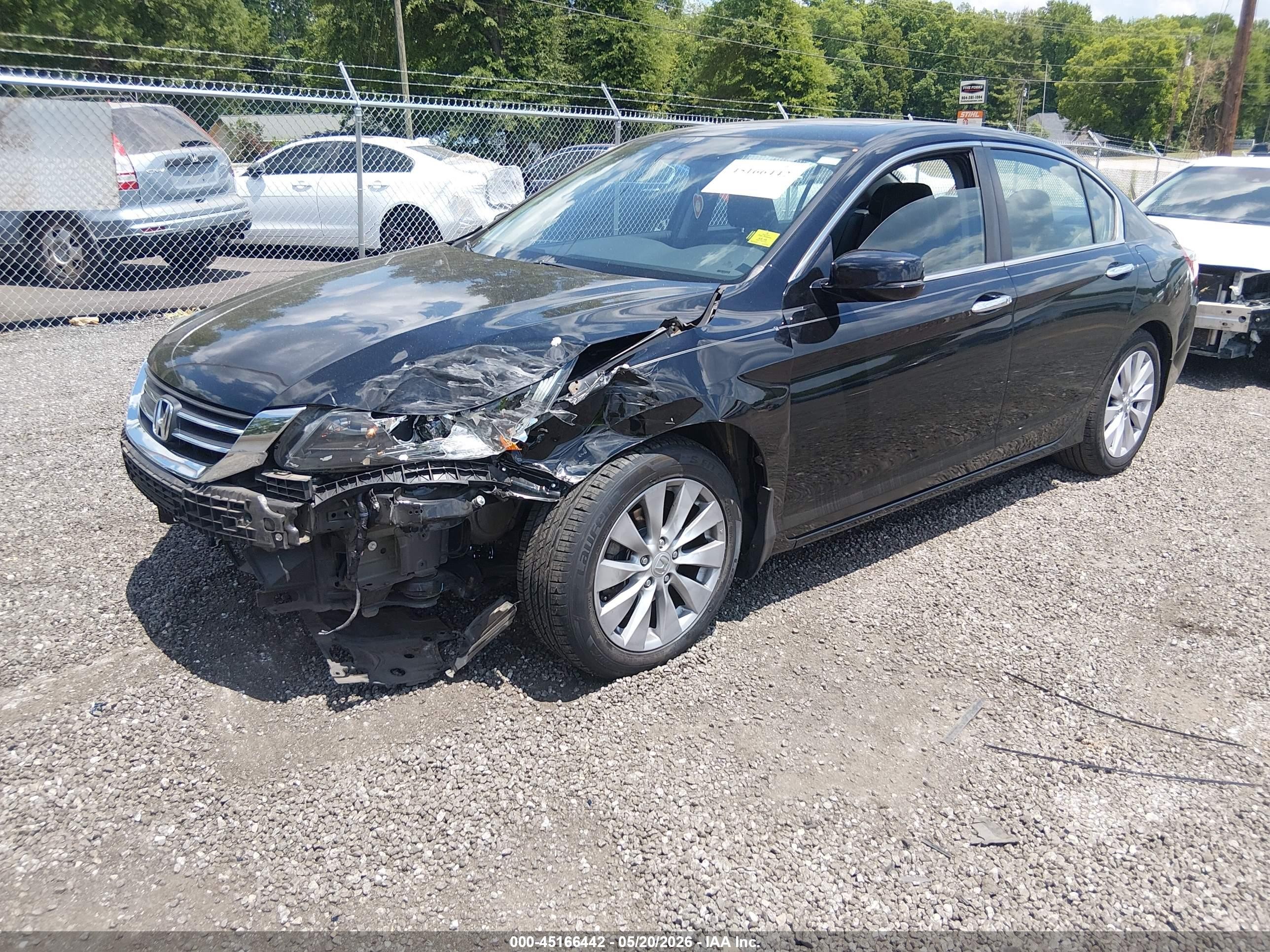 2014 Honda Accord Ex-l Black vin: 1HGCR2F83EA235345