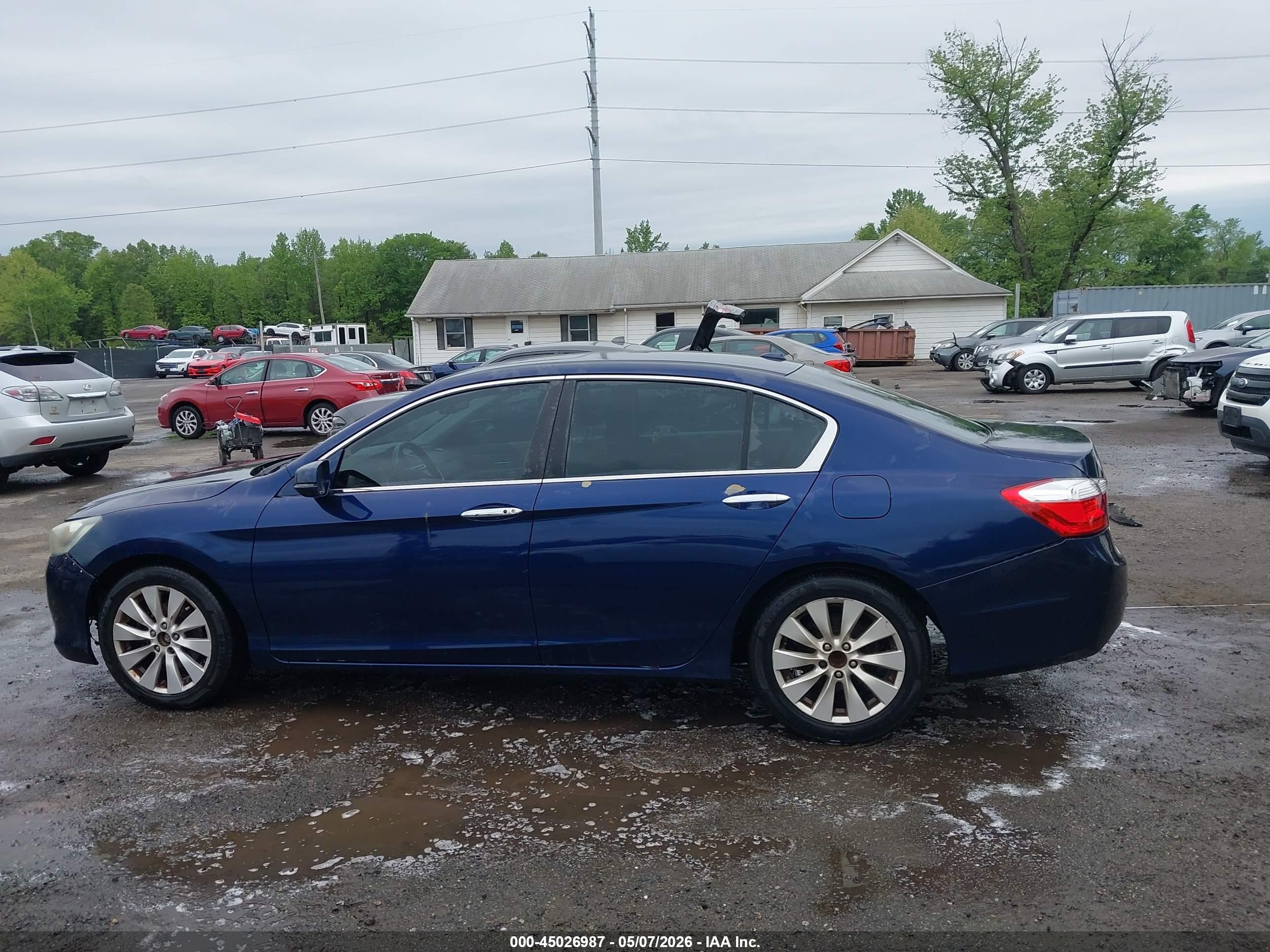 2014 Honda Accord Ex-l Синий vin: 1HGCR2F83EA237595