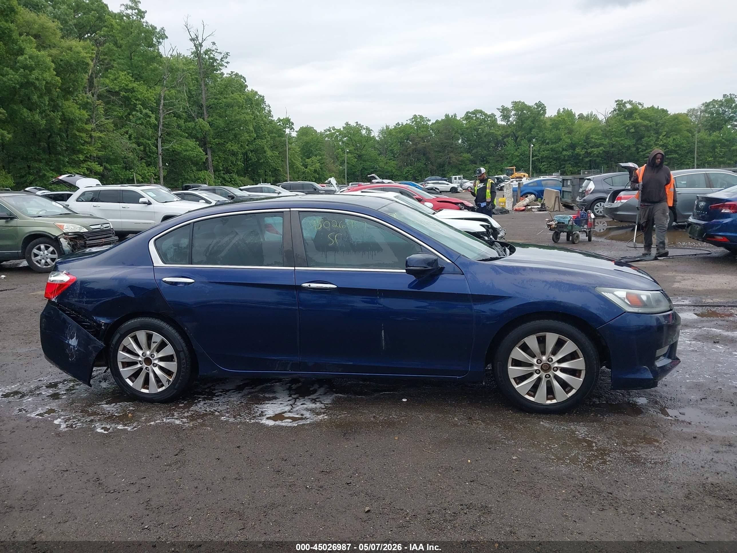 2014 Honda Accord Ex-l Синий vin: 1HGCR2F83EA237595