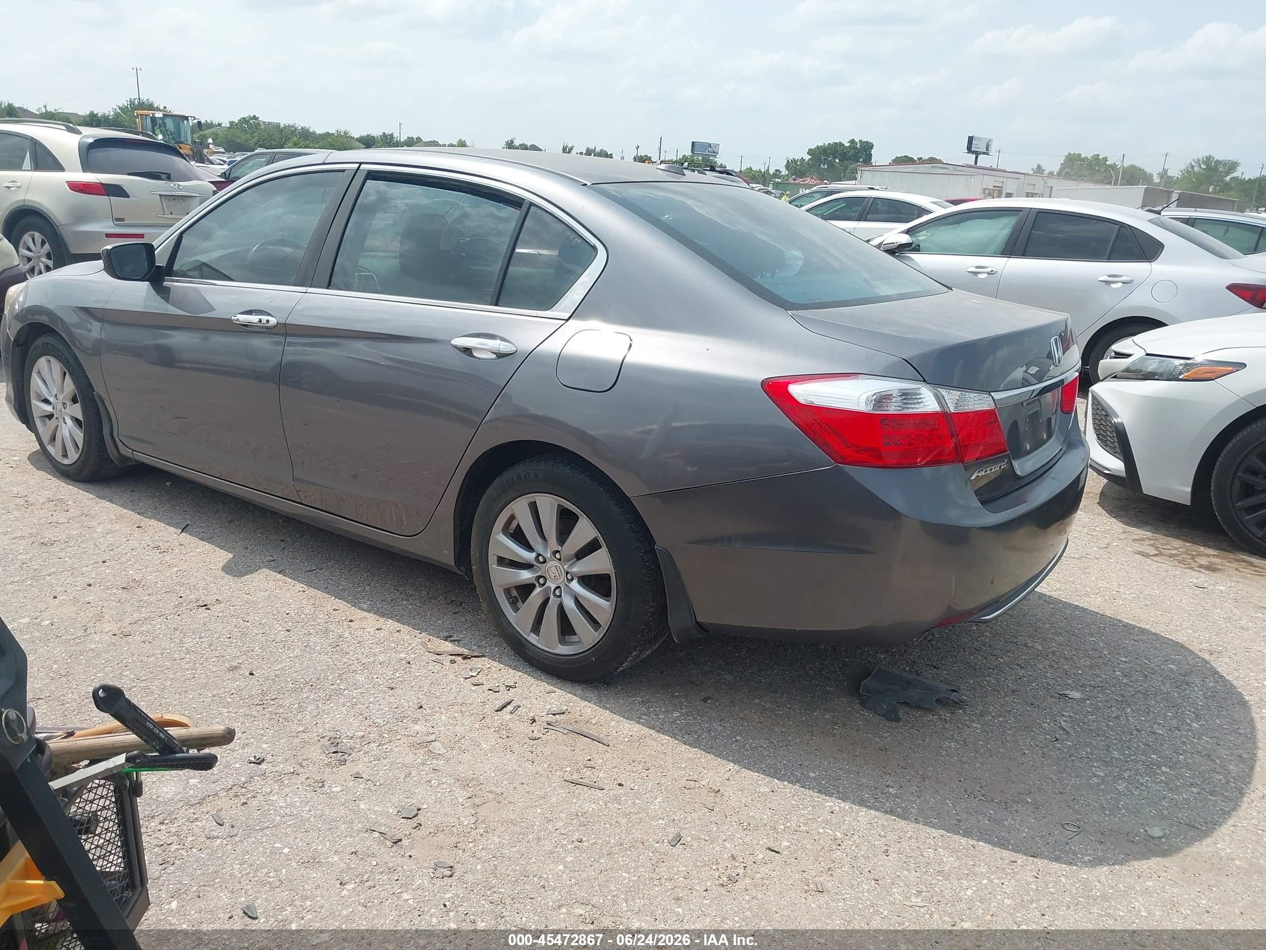 2014 Honda Accord Ex-l Gray vin: 1HGCR2F83EA260942