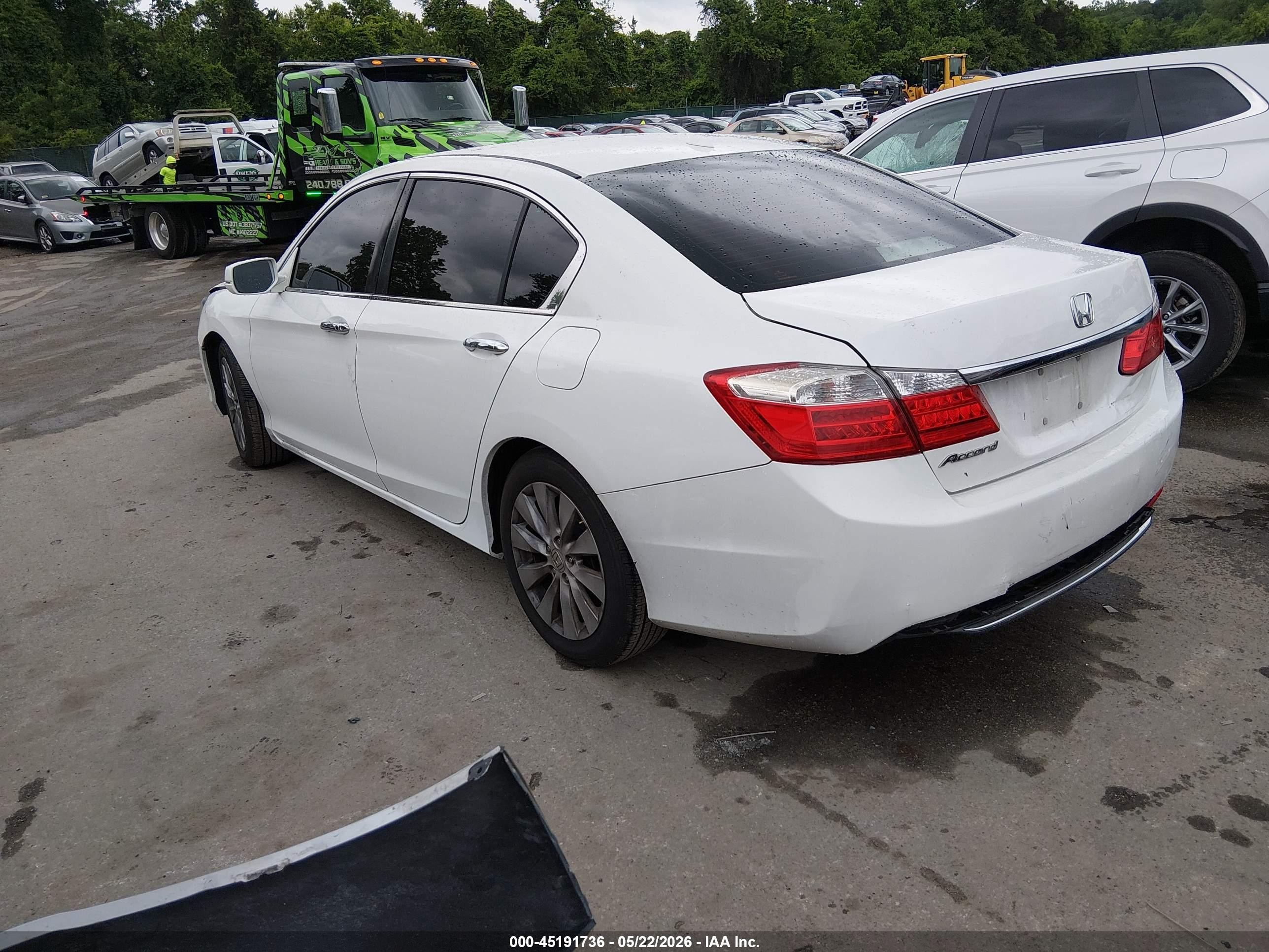 2014 Honda Accord Ex-l White vin: 1HGCR2F83EA308102
