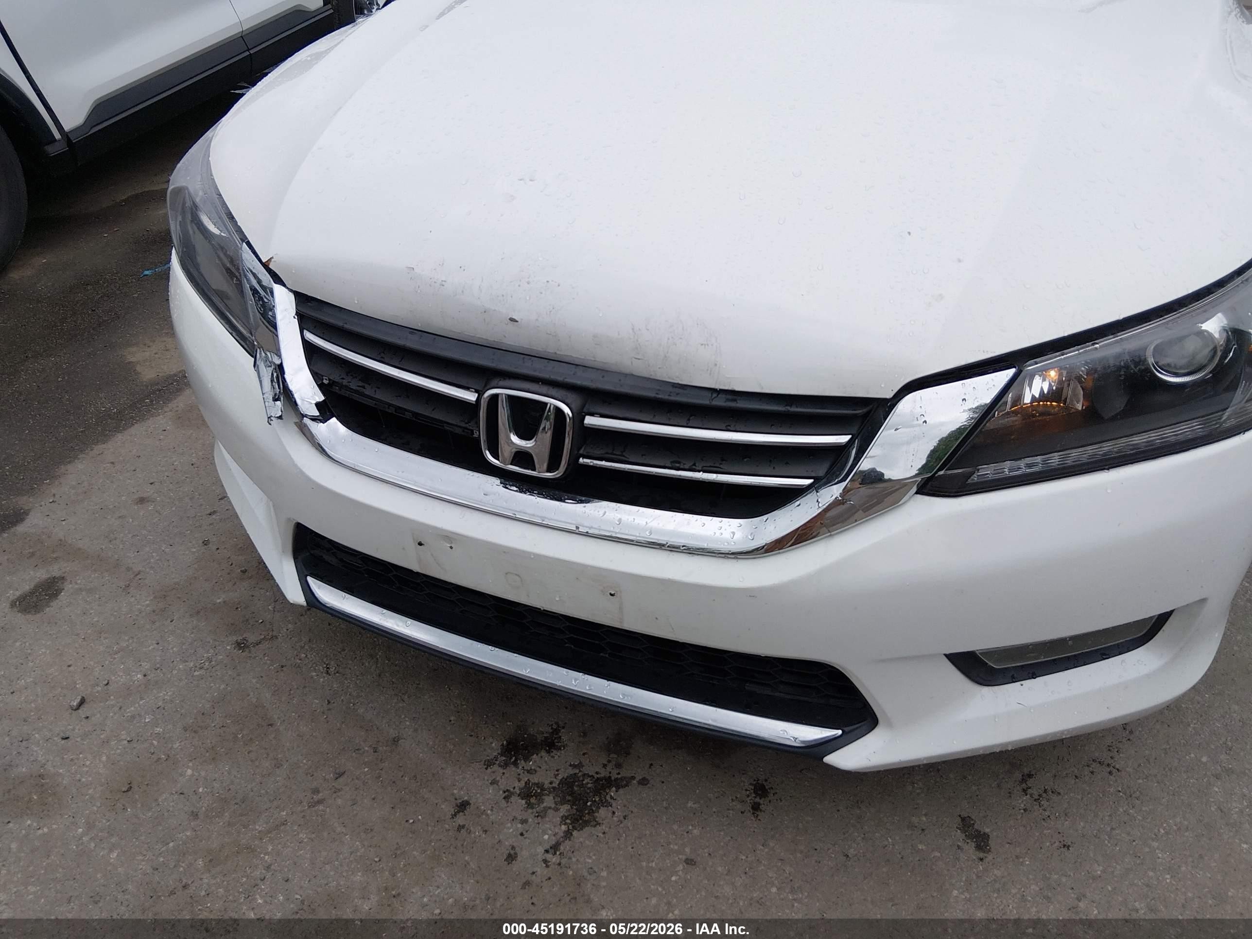 2014 Honda Accord Ex-l White vin: 1HGCR2F83EA308102