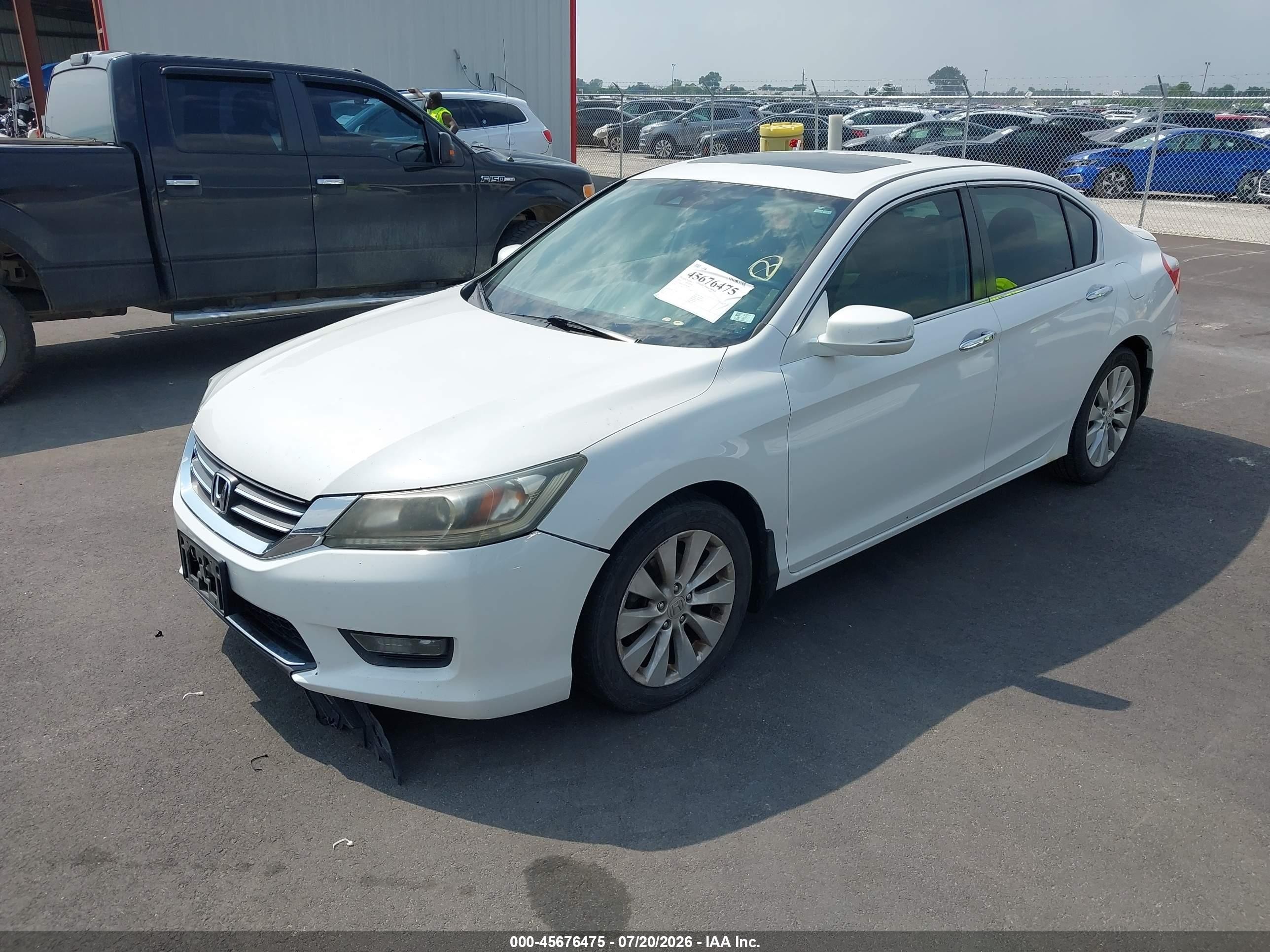 2015 Honda Accord Ex-l Белый vin: 1HGCR2F83FA004835
