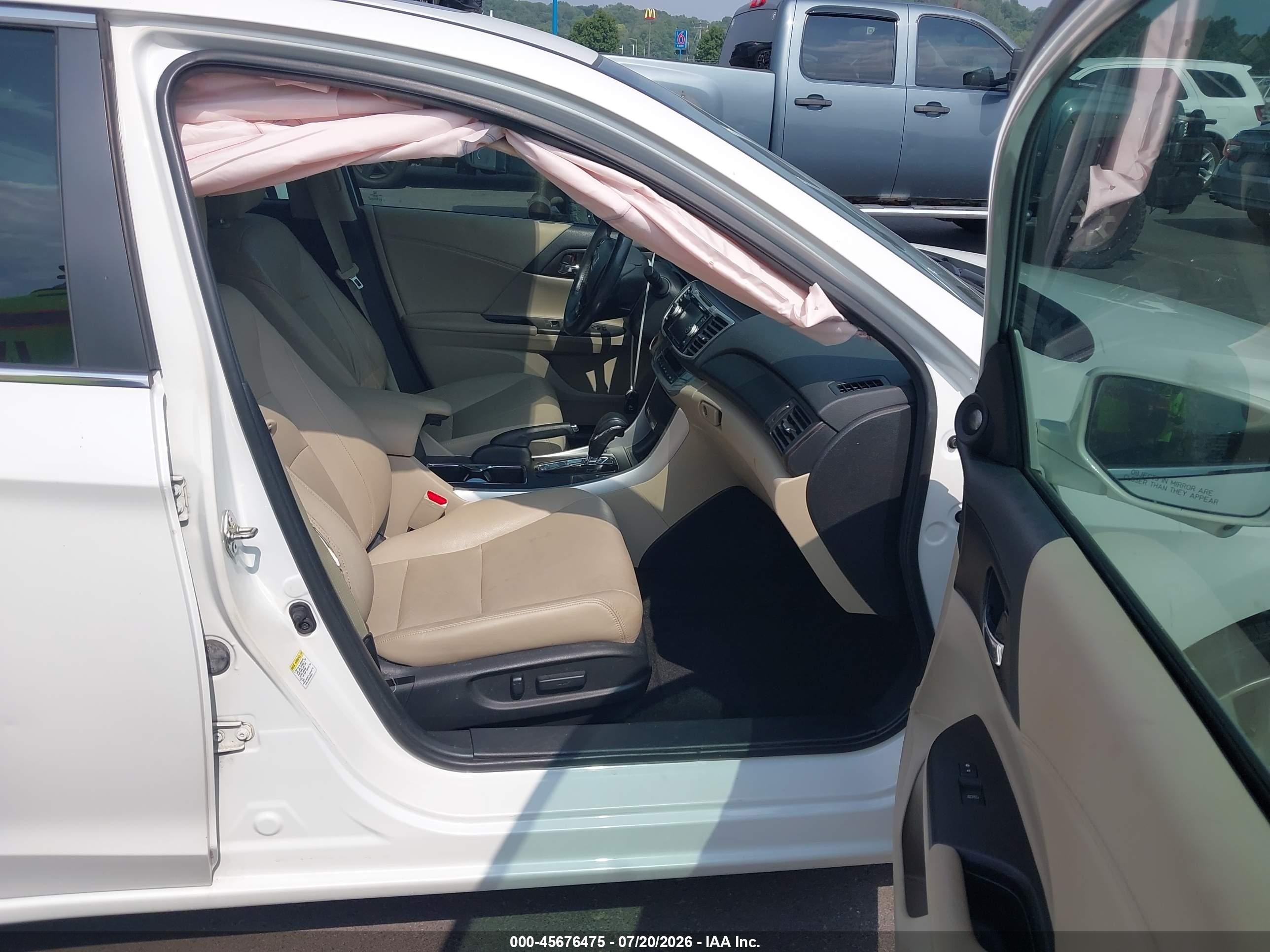 2015 Honda Accord Ex-l Белый vin: 1HGCR2F83FA004835