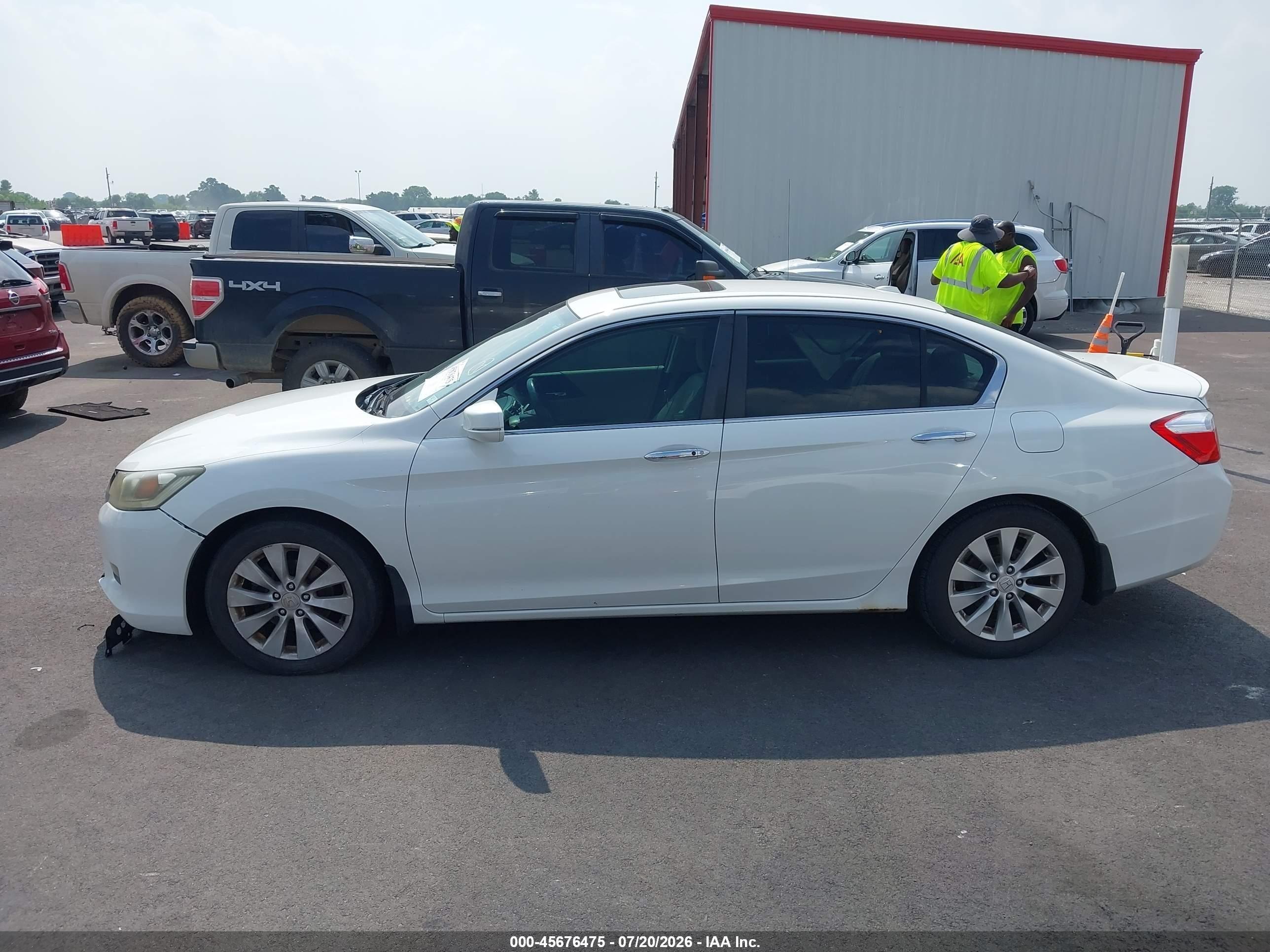 2015 Honda Accord Ex-l Белый vin: 1HGCR2F83FA004835