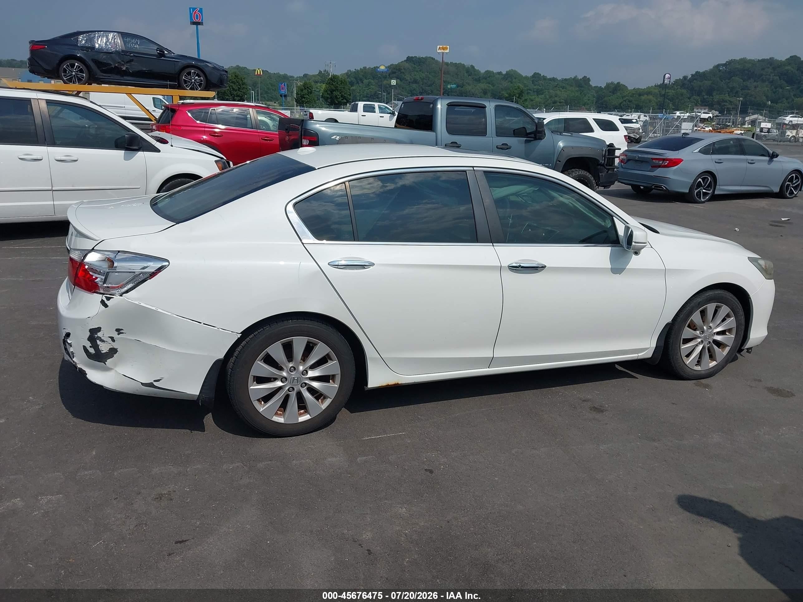 2015 Honda Accord Ex-l Белый vin: 1HGCR2F83FA004835