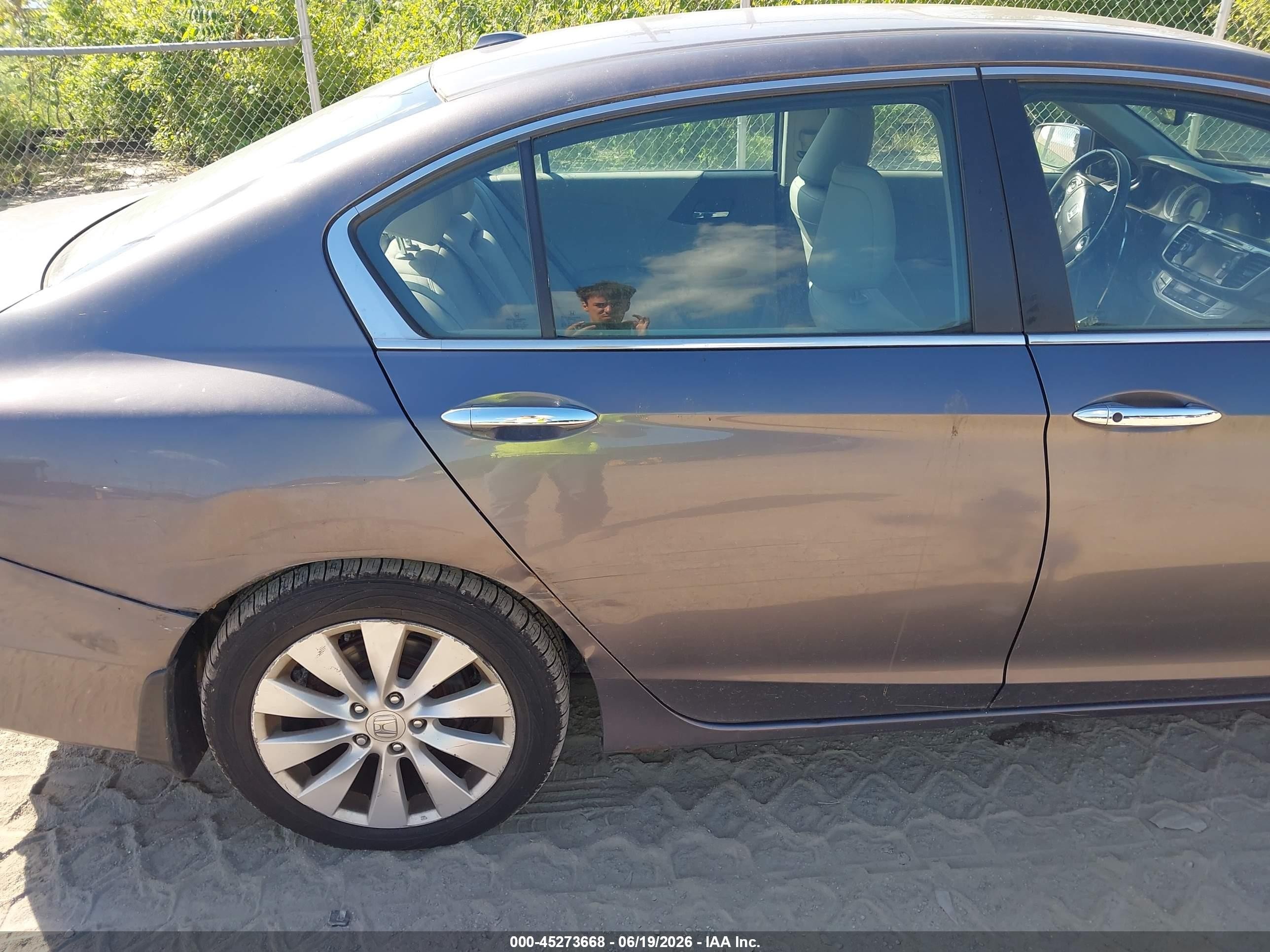 2015 Honda Accord Ex-l Gray vin: 1HGCR2F83FA024714