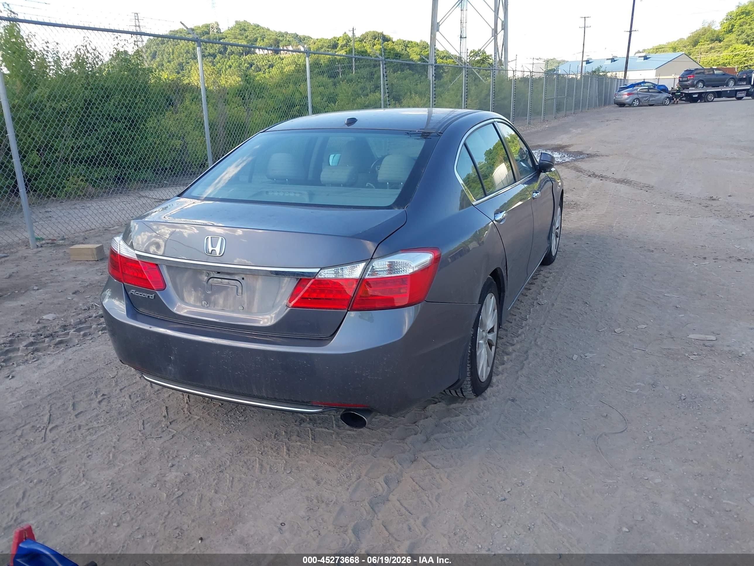 2015 Honda Accord Ex-l Gray vin: 1HGCR2F83FA024714