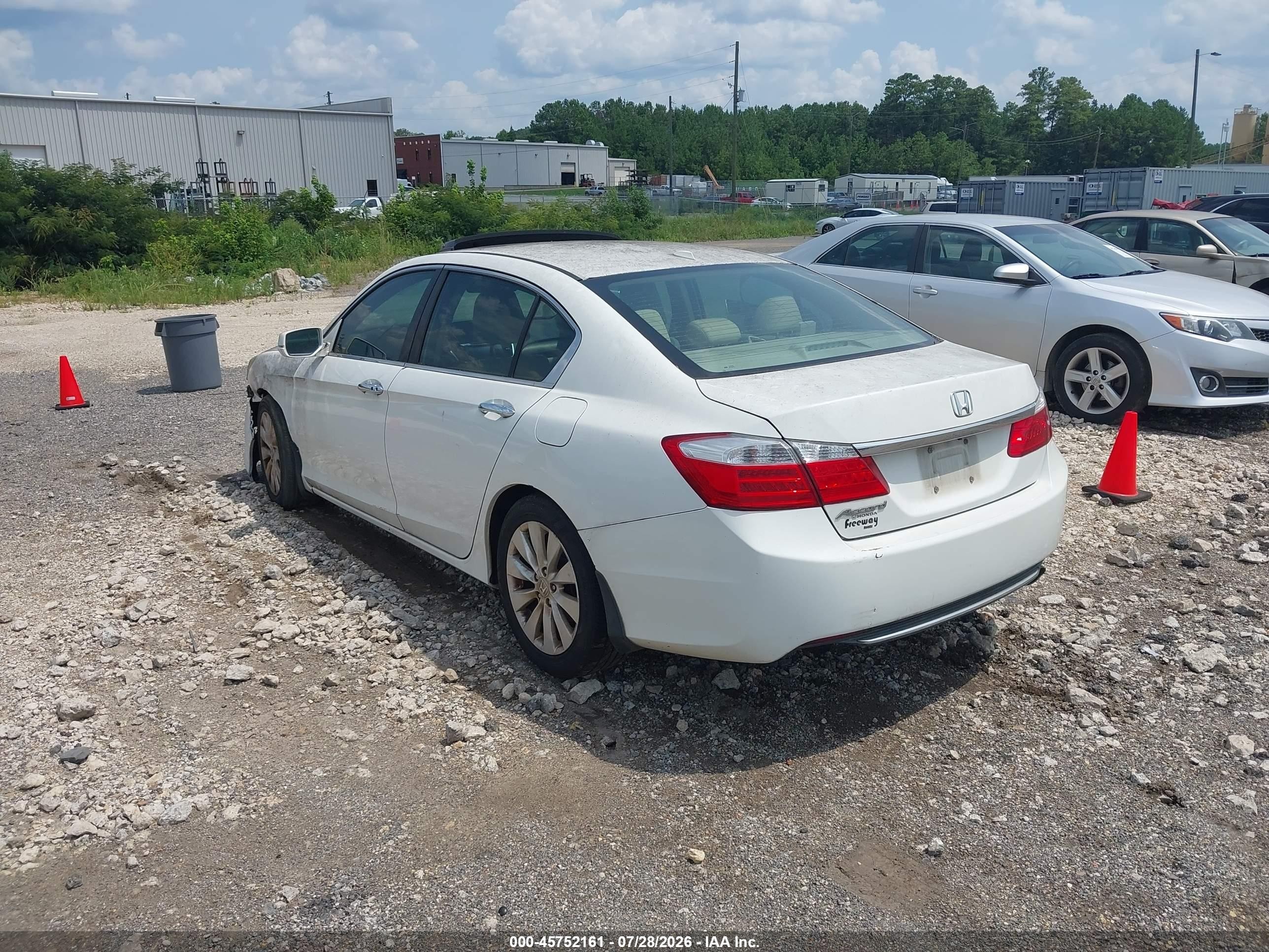 2015 Honda Accord Ex-l White vin: 1HGCR2F83FA067305