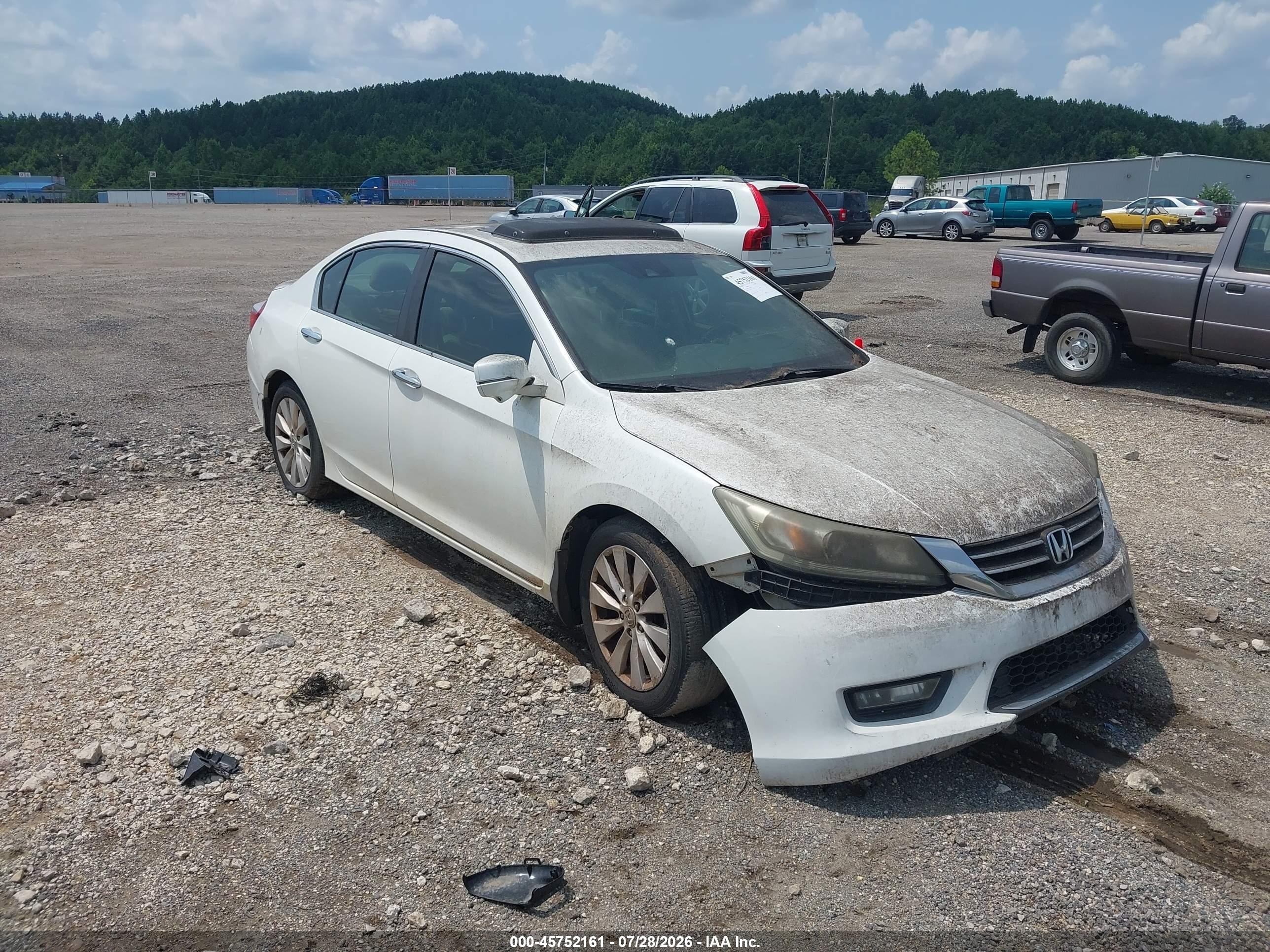 2015 Honda Accord Ex-l White vin: 1HGCR2F83FA067305