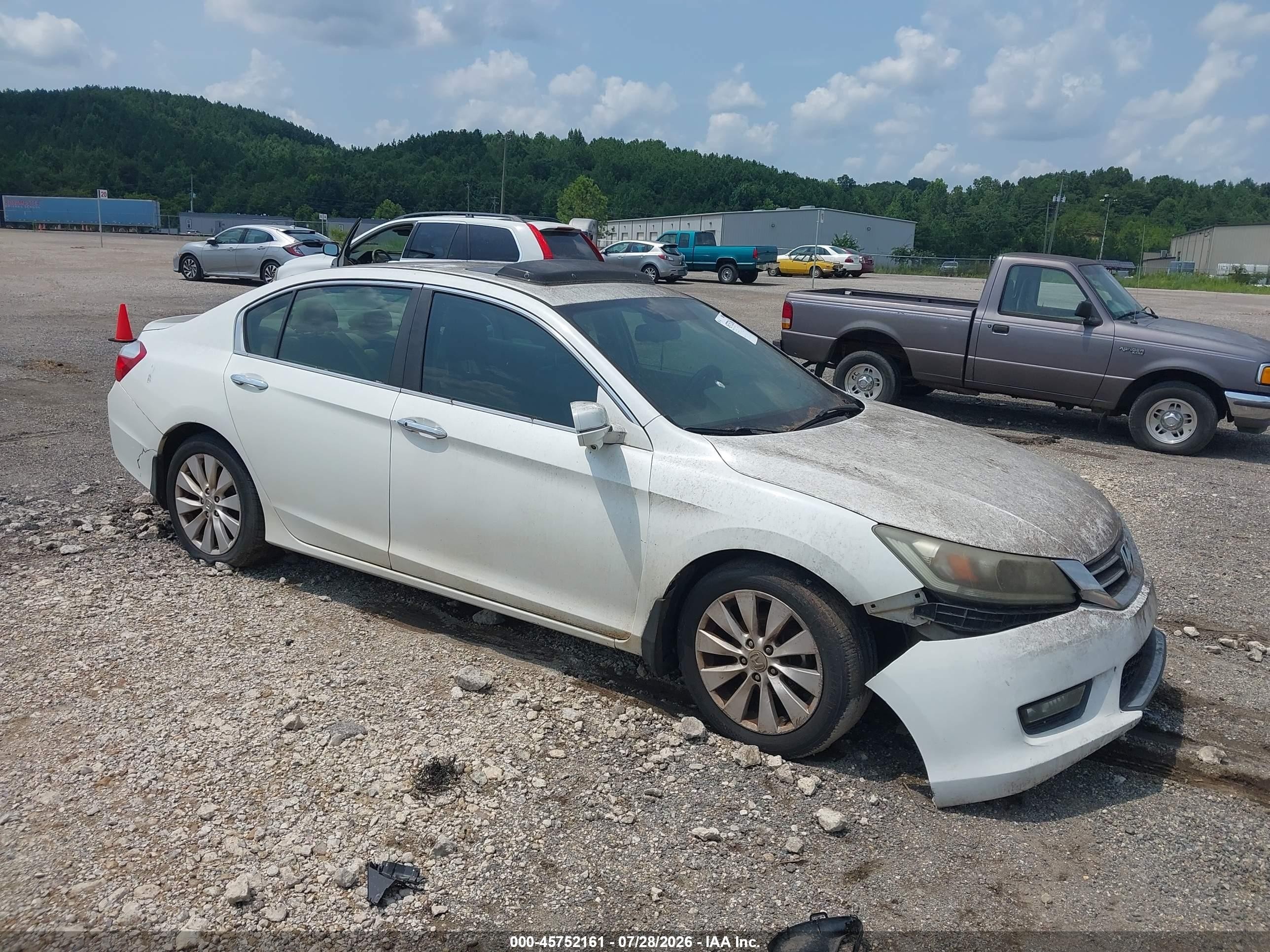 2015 Honda Accord Ex-l White vin: 1HGCR2F83FA067305