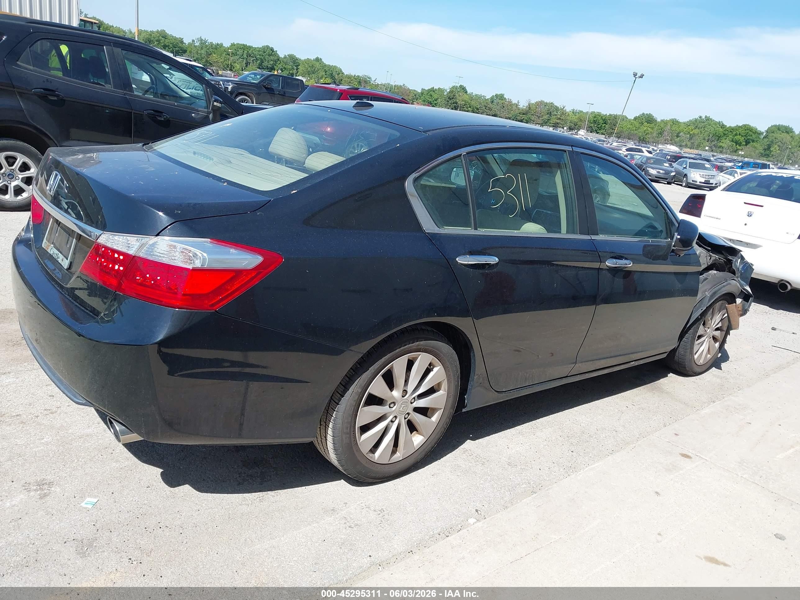 2015 Honda Accord Ex-l Black vin: 1HGCR2F83FA094634