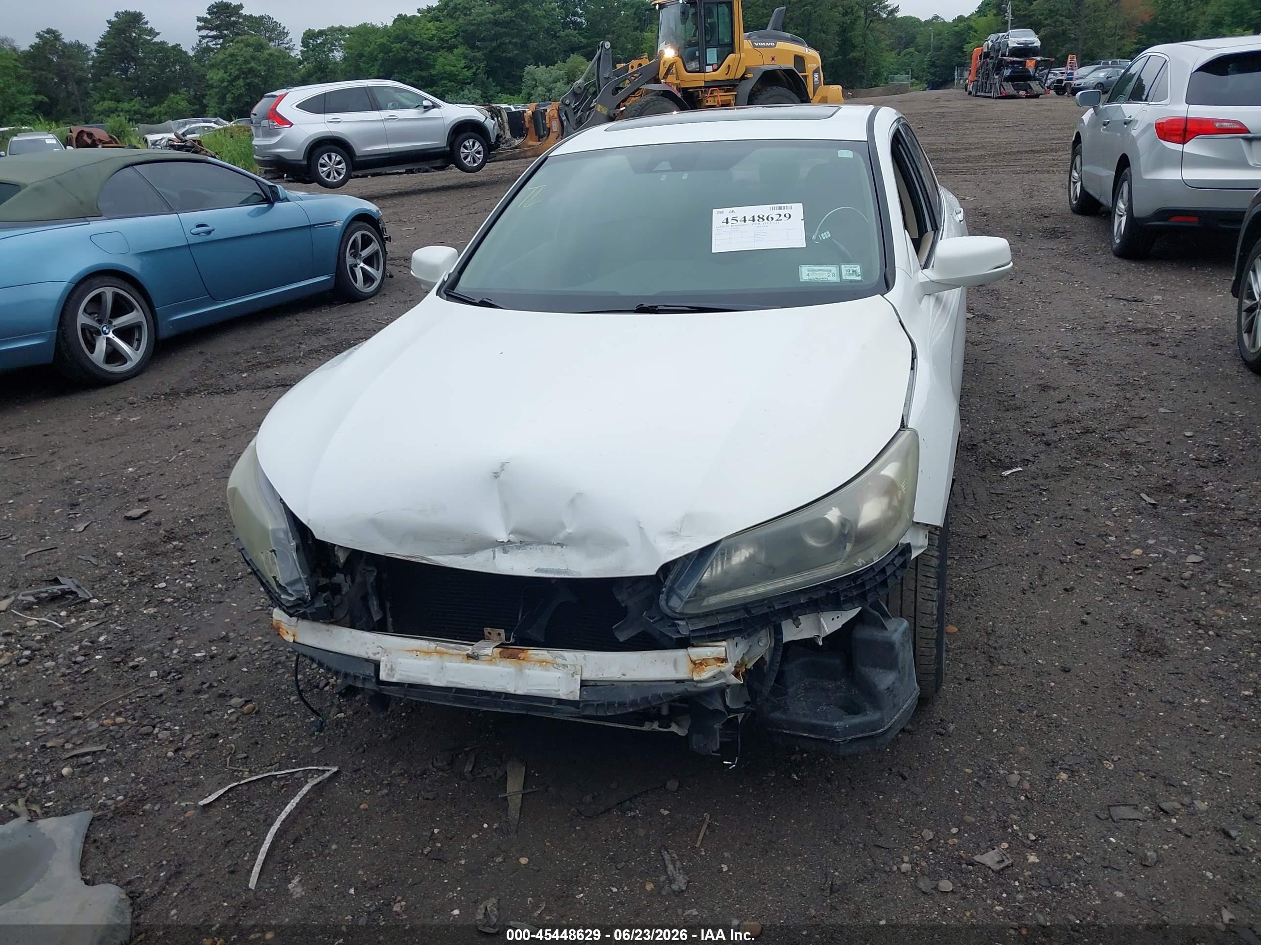 2015 Honda Accord Ex-l White vin: 1HGCR2F83FA106135