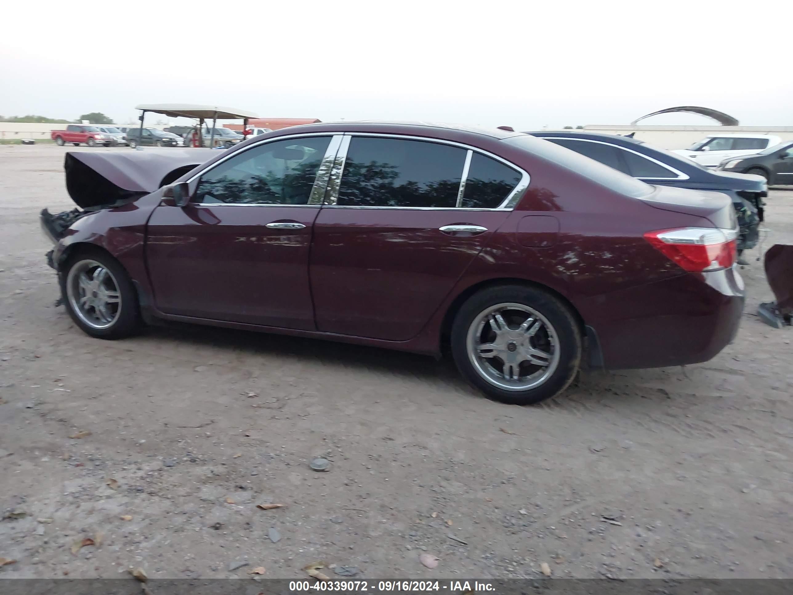 2015 Honda Accord Ex-l Maroon vin: 1HGCR2F83FA122660