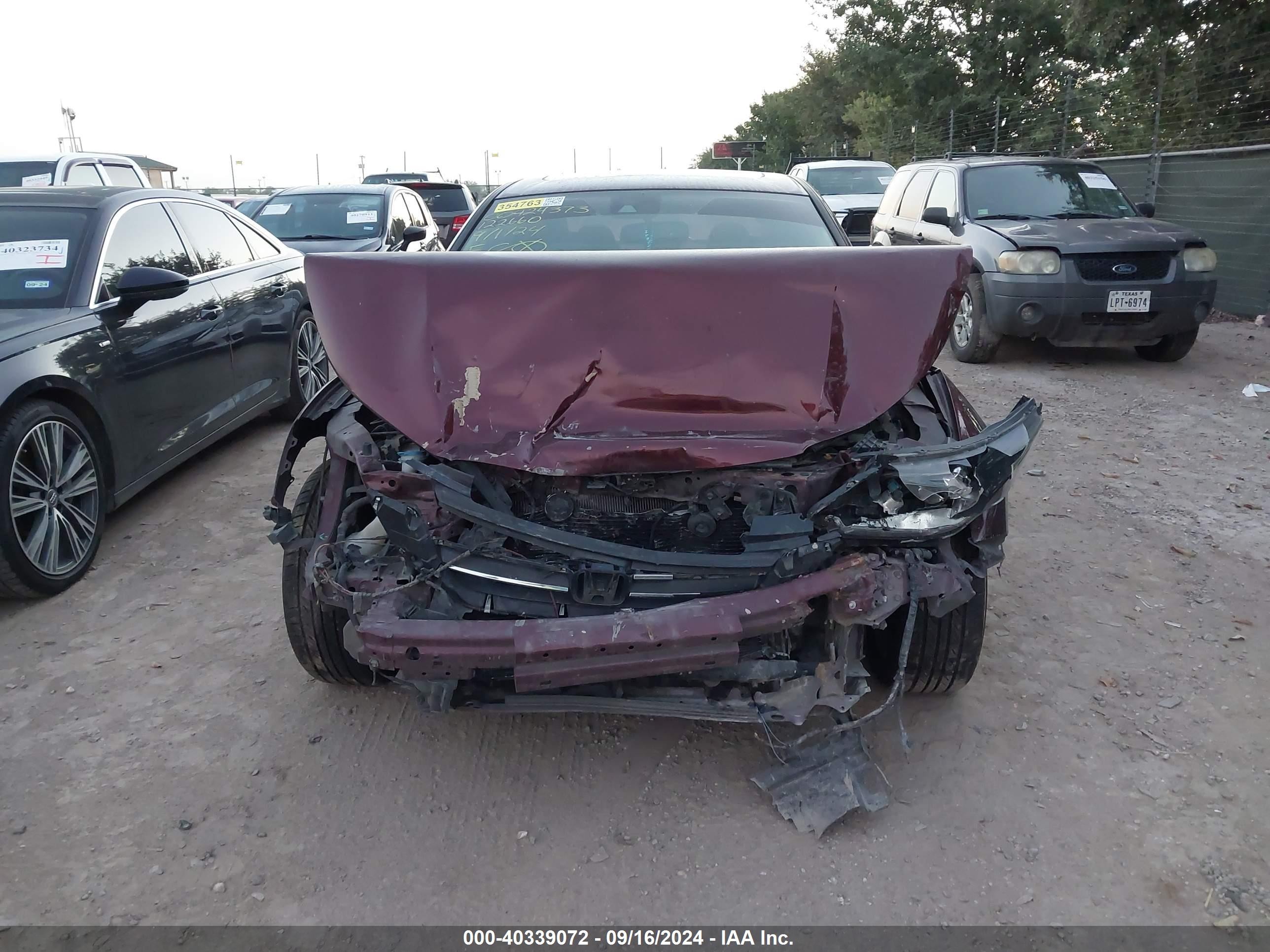 2015 Honda Accord Ex-l Maroon vin: 1HGCR2F83FA122660
