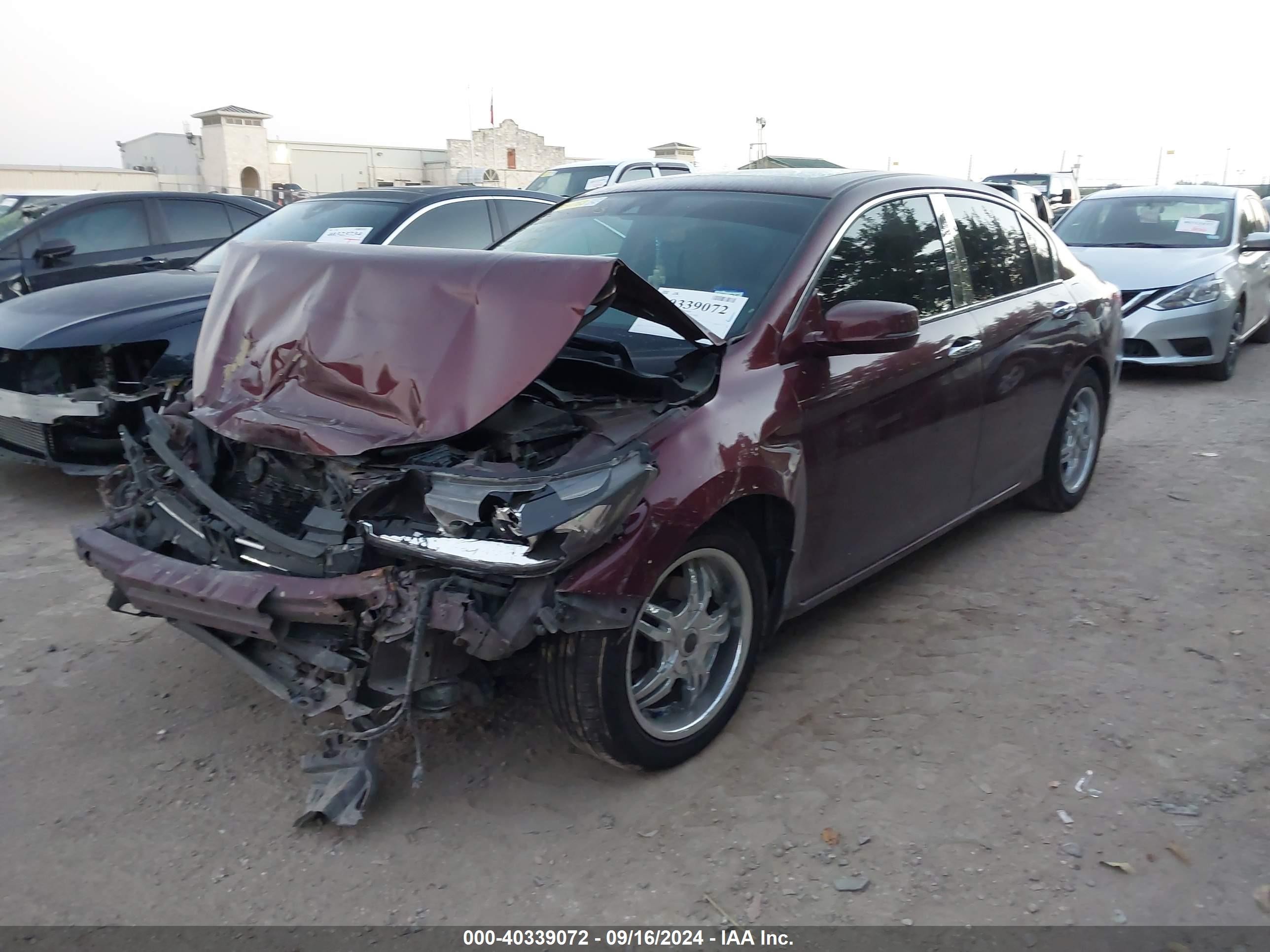 2015 Honda Accord Ex-l Maroon vin: 1HGCR2F83FA122660