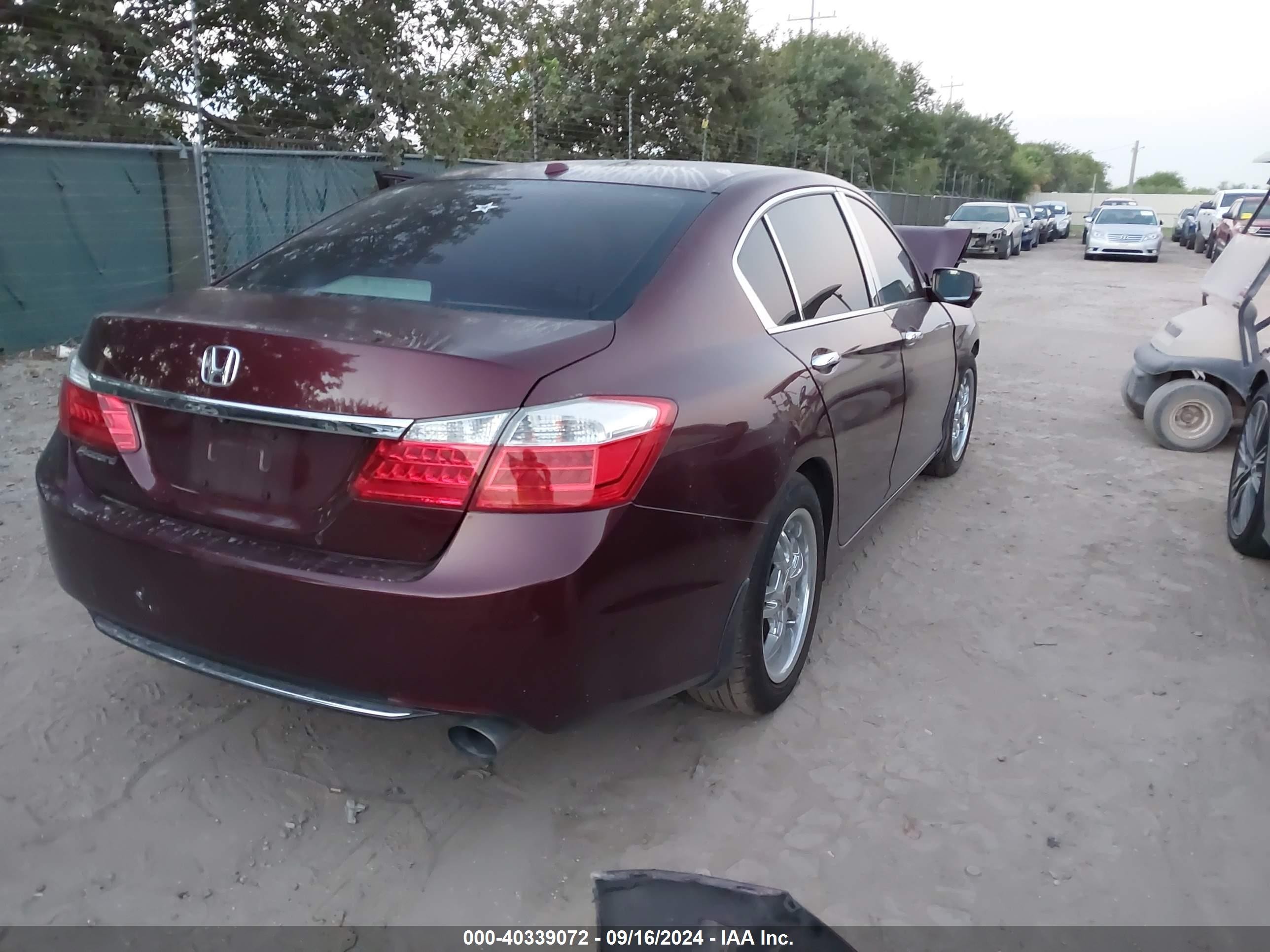 2015 Honda Accord Ex-l Maroon vin: 1HGCR2F83FA122660