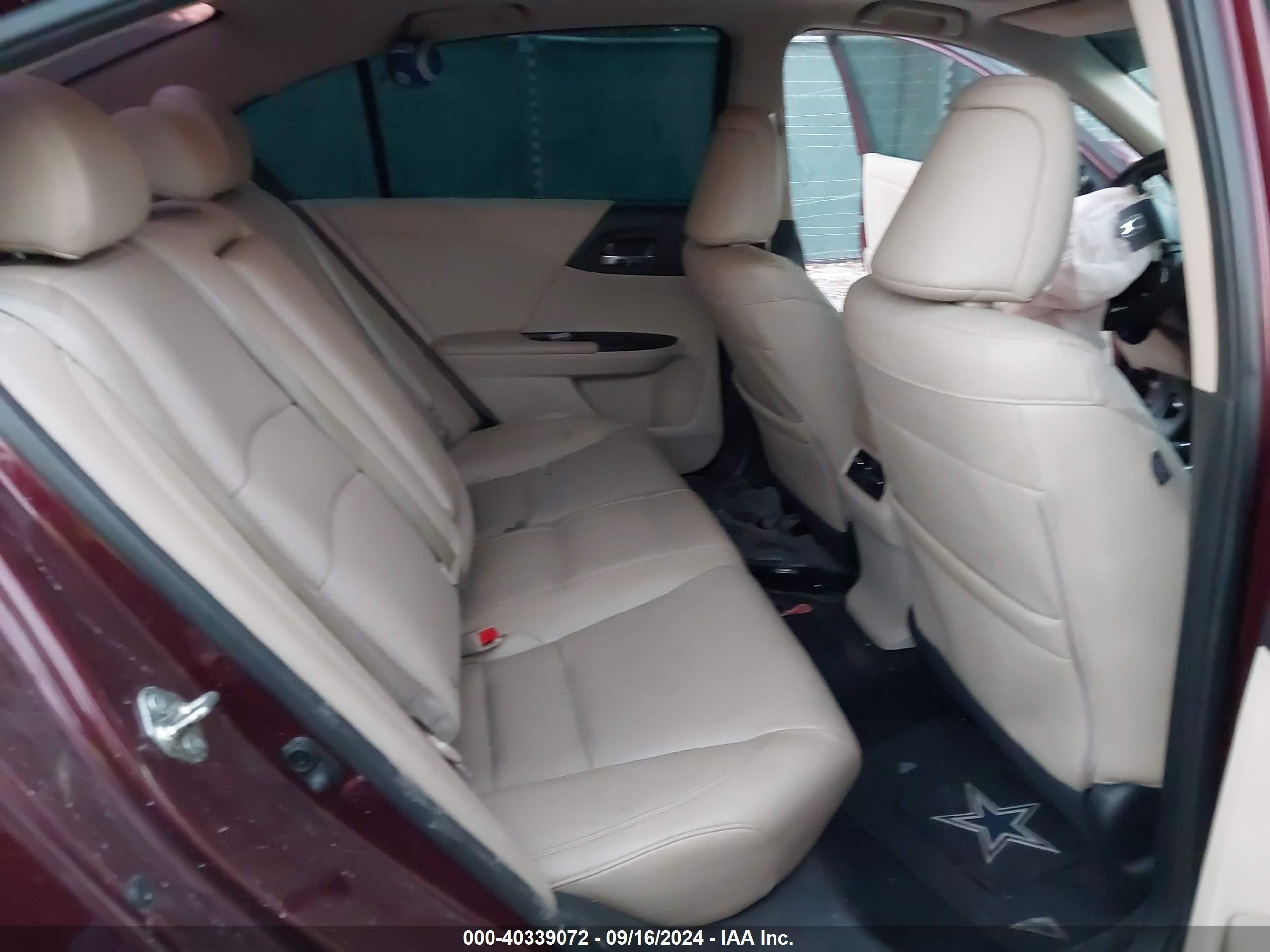 2015 Honda Accord Ex-l Maroon vin: 1HGCR2F83FA122660