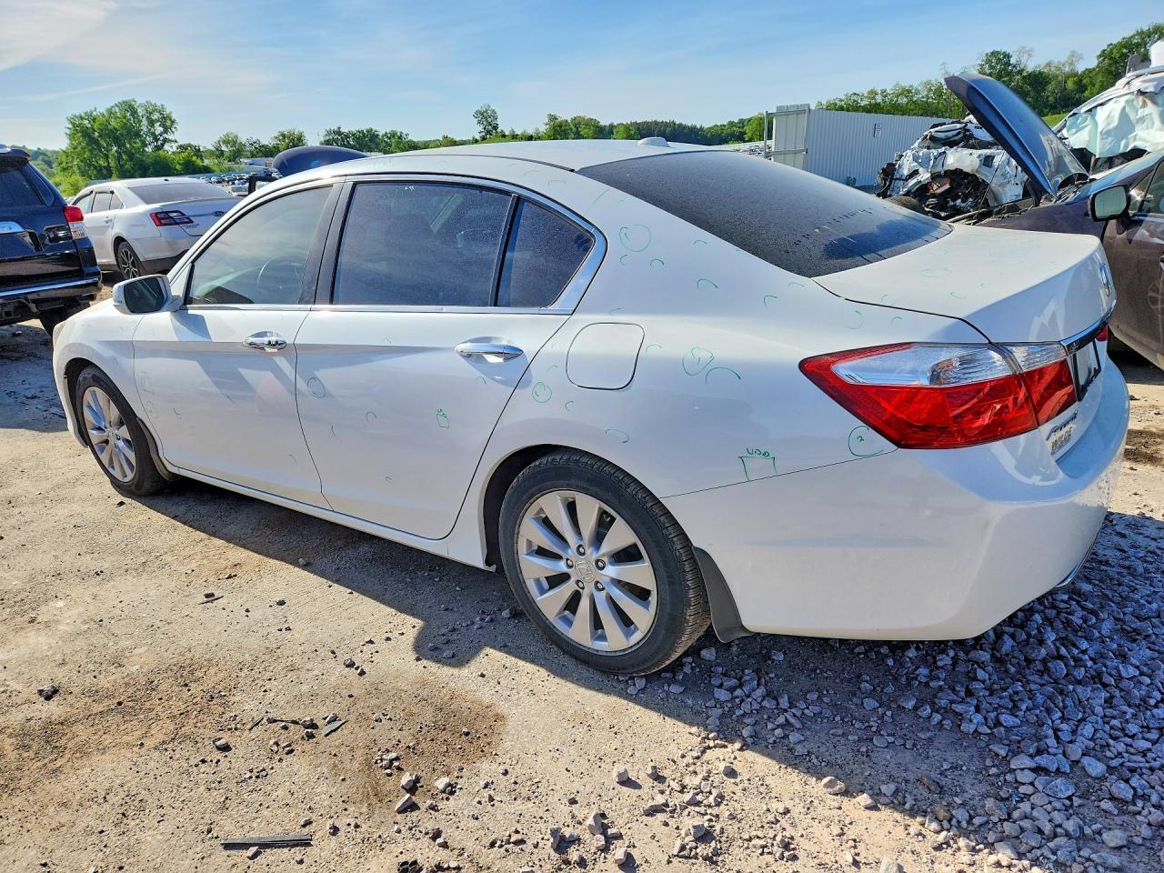 2015 Honda Accord Exl White vin: 1HGCR2F83FA126269