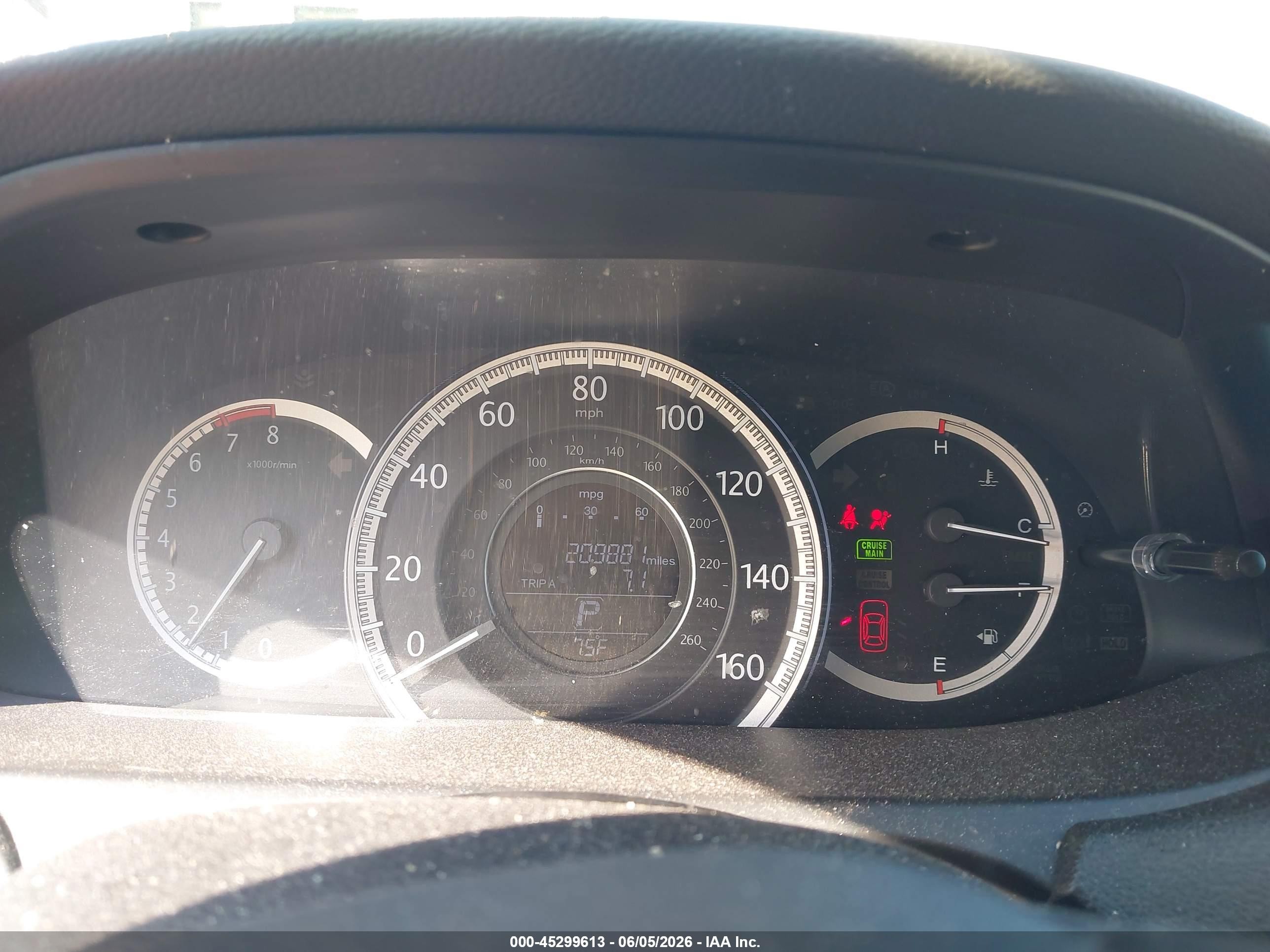2015 Honda Accord Ex-l Blue vin: 1HGCR2F83FA150491